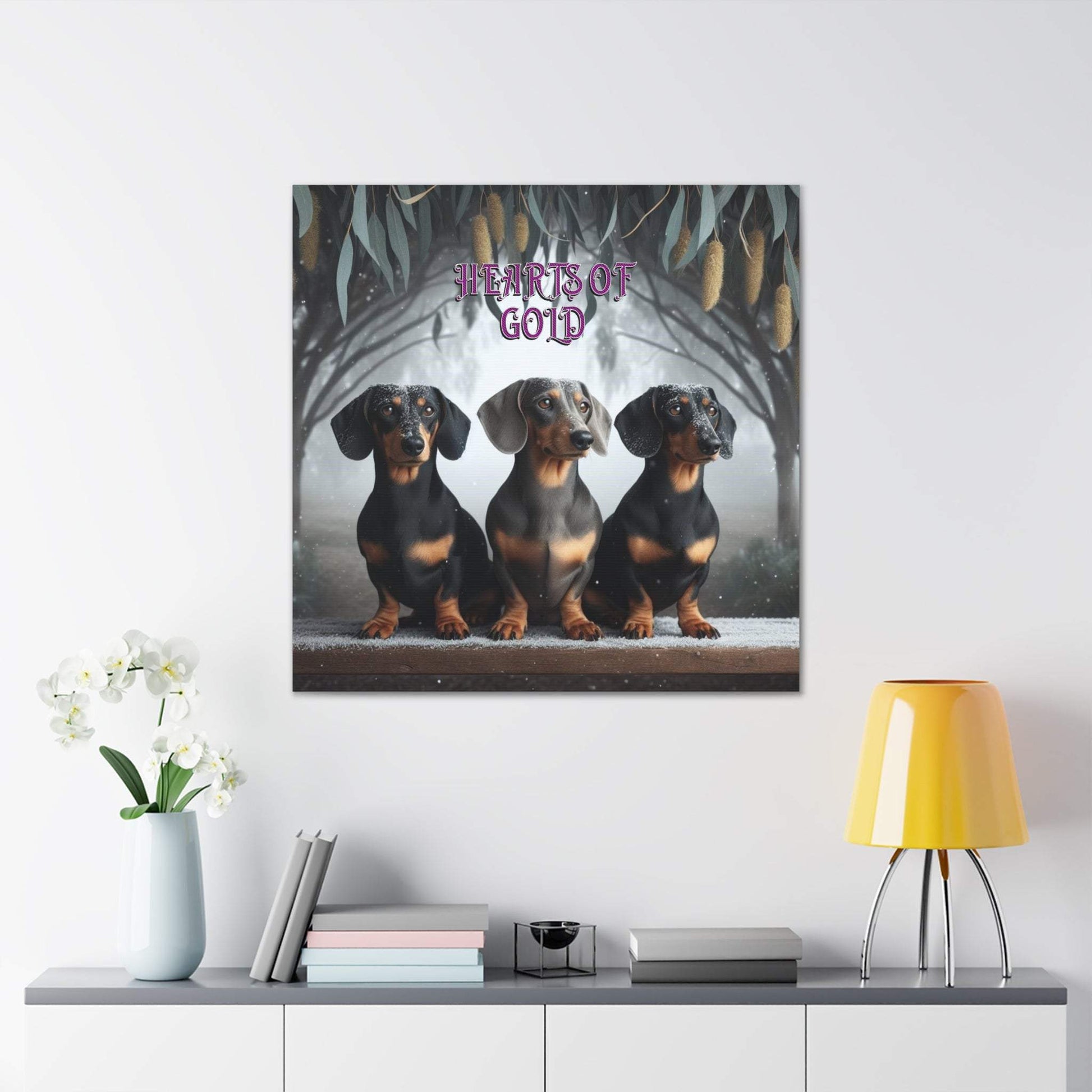 dachshund painting, dachshund wall art canvas