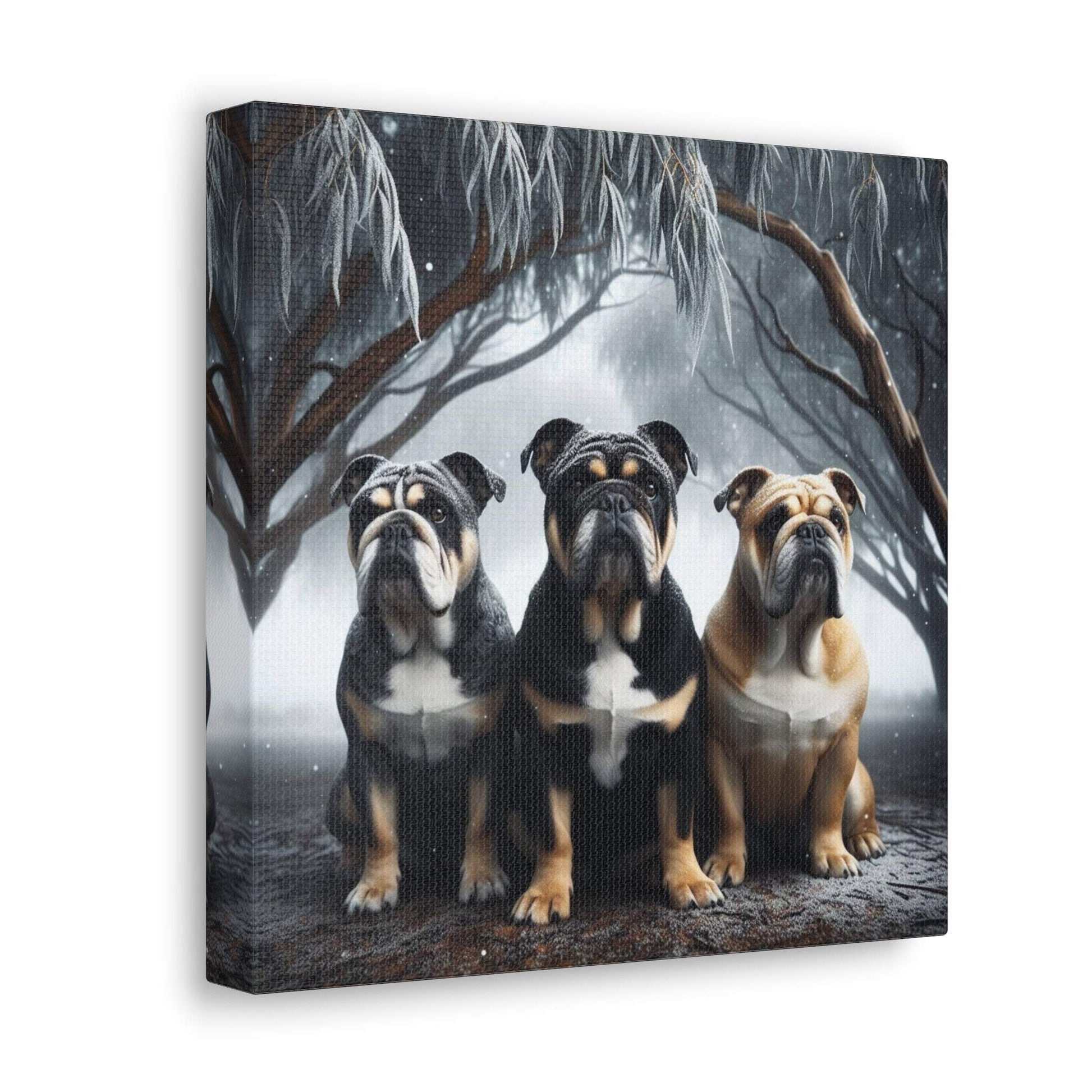 bulldog artwork, bulldog canvas art, bulldog wall art