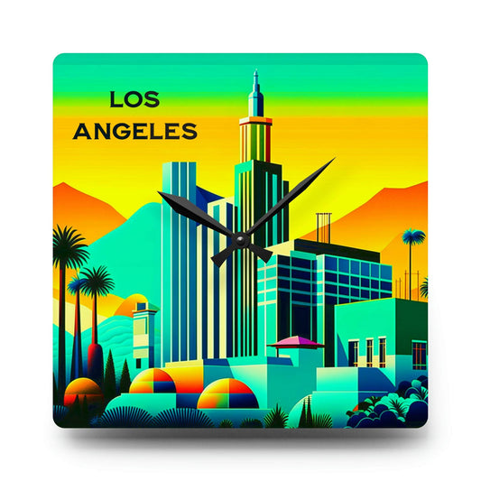 unique wall clock, los angeles clock