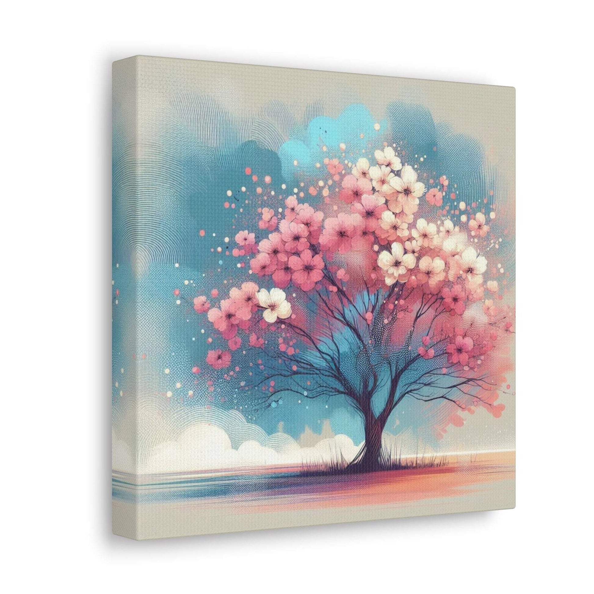 blossom artwork, cherry blossom wall art, blossom canvas