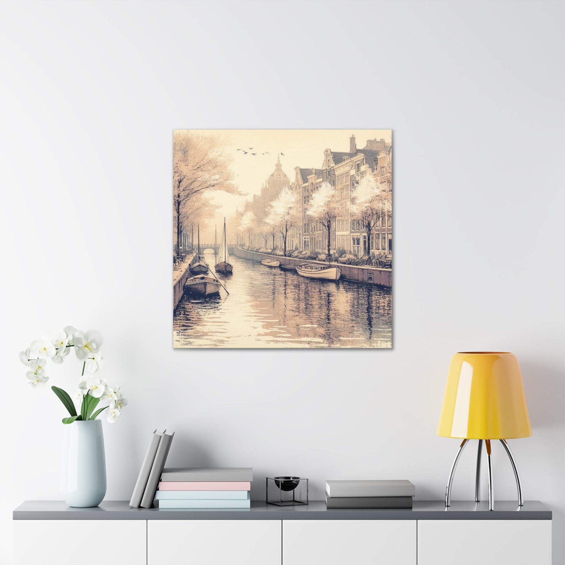 amsterdam wall art, amsterdam painting, amsterdam poster