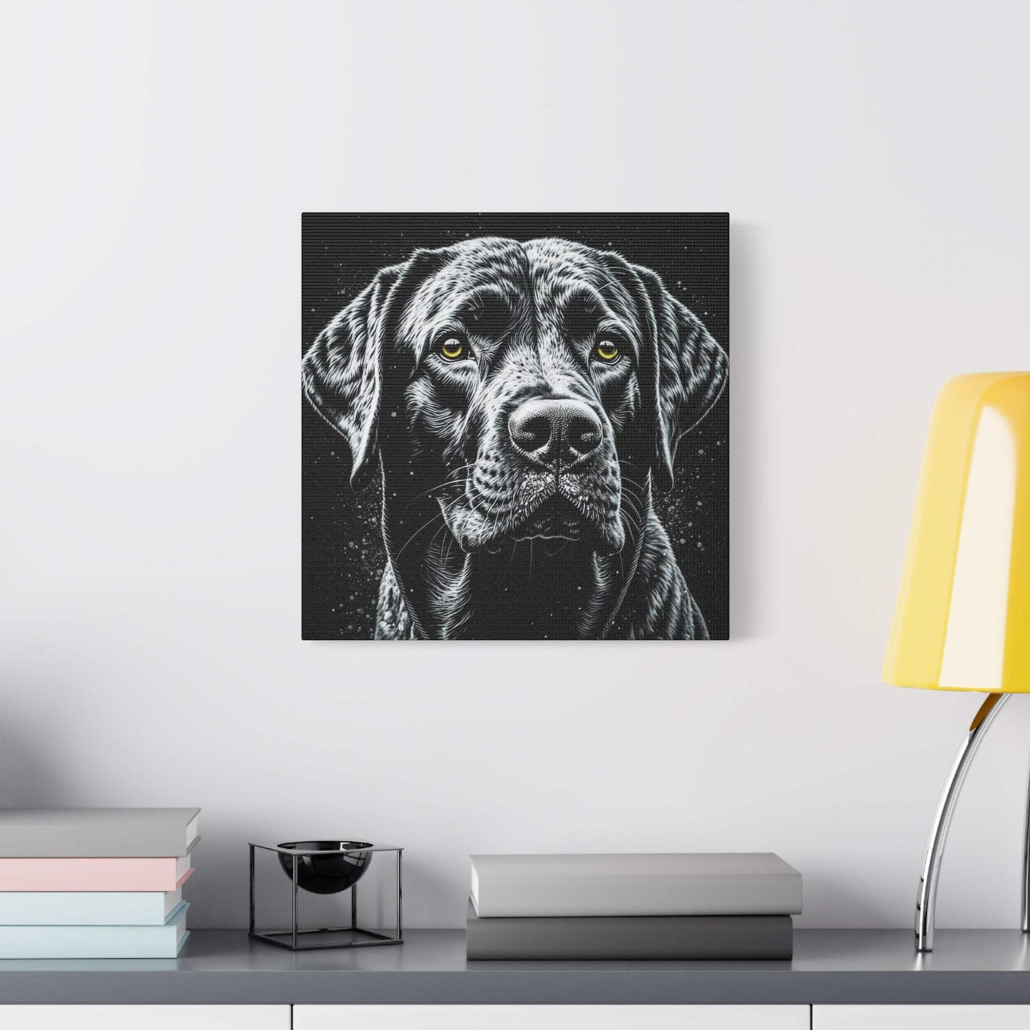 labrador print, black labrador art