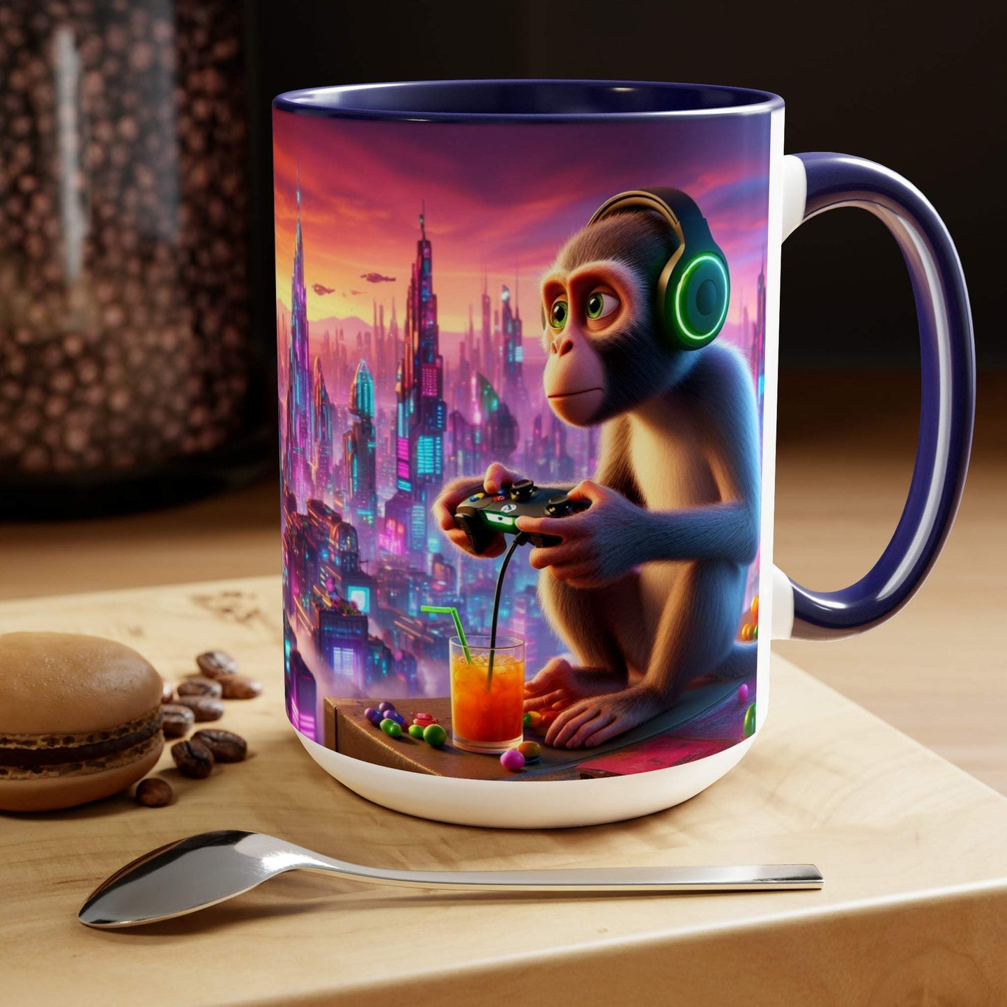 monkey mug, gaming mug