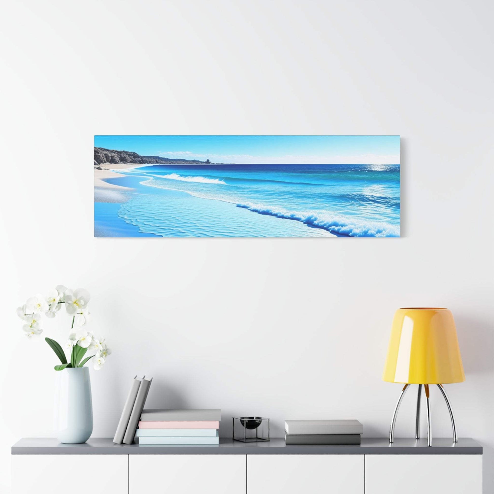 coastal artwork, ocean canvas wall art, beach canvas art, abstract seascape