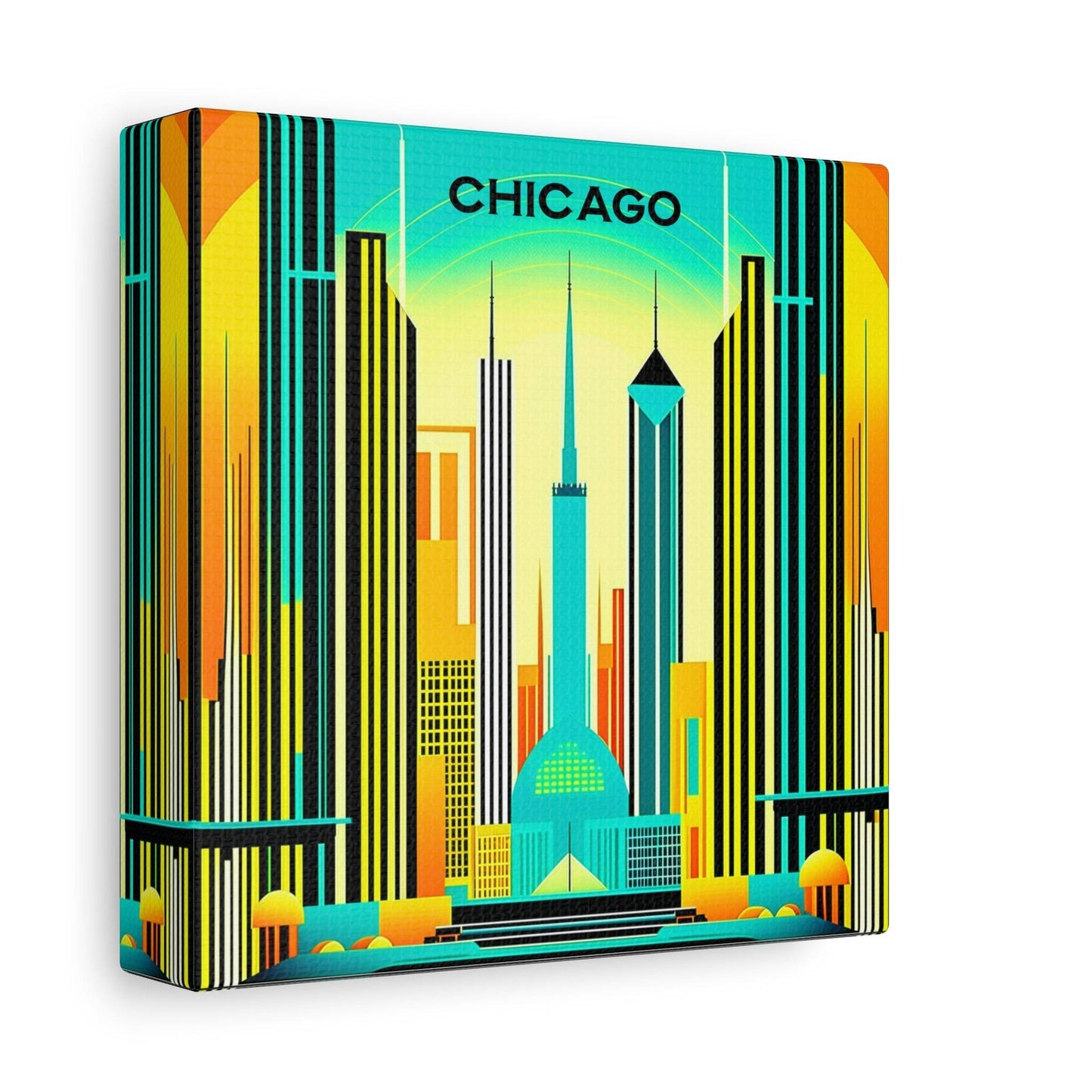 vintage travel poster, chicago poster