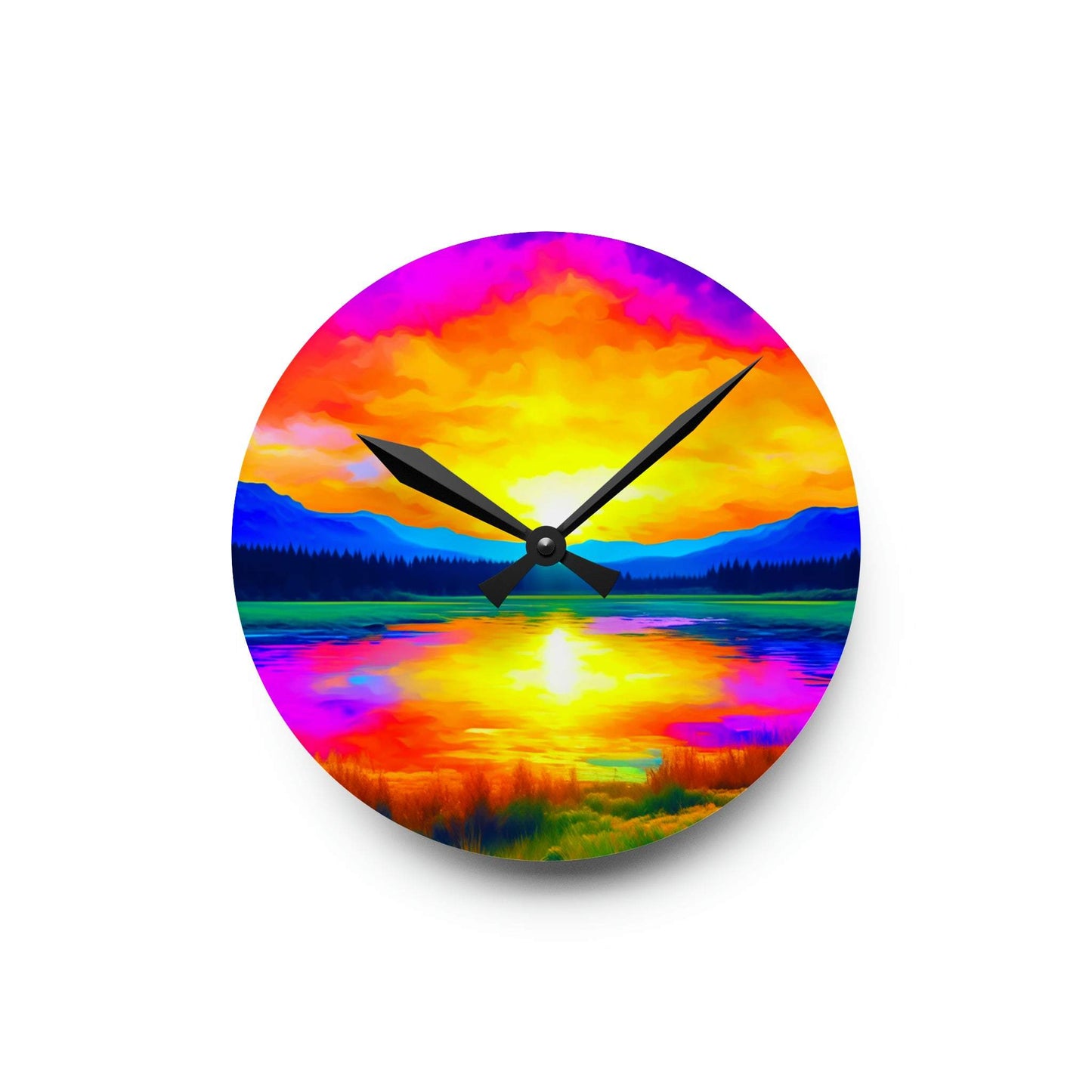 unique wall clock, yellowstone clock