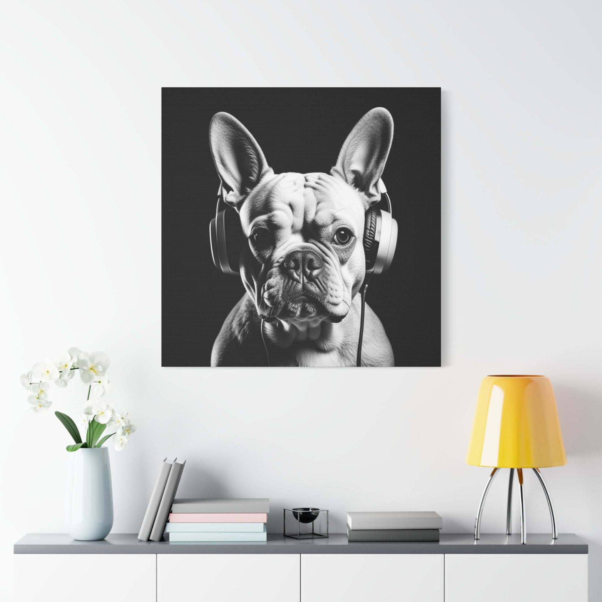 french bulldog artwork, frenchie wall art, gaming wall art