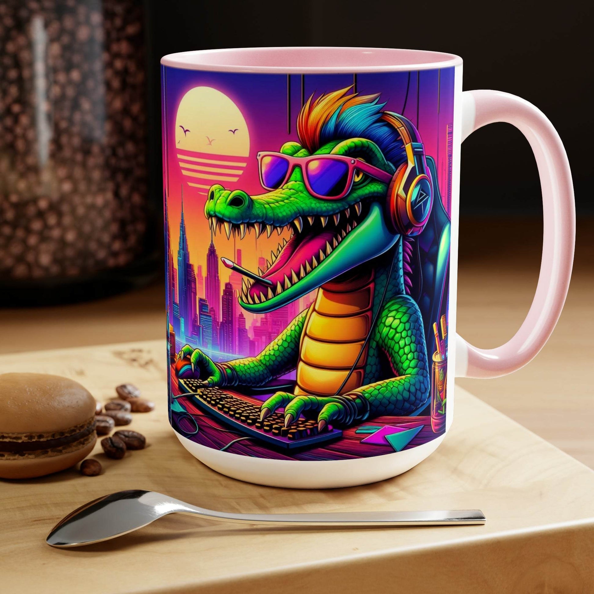 gaming mug, crocodile mug