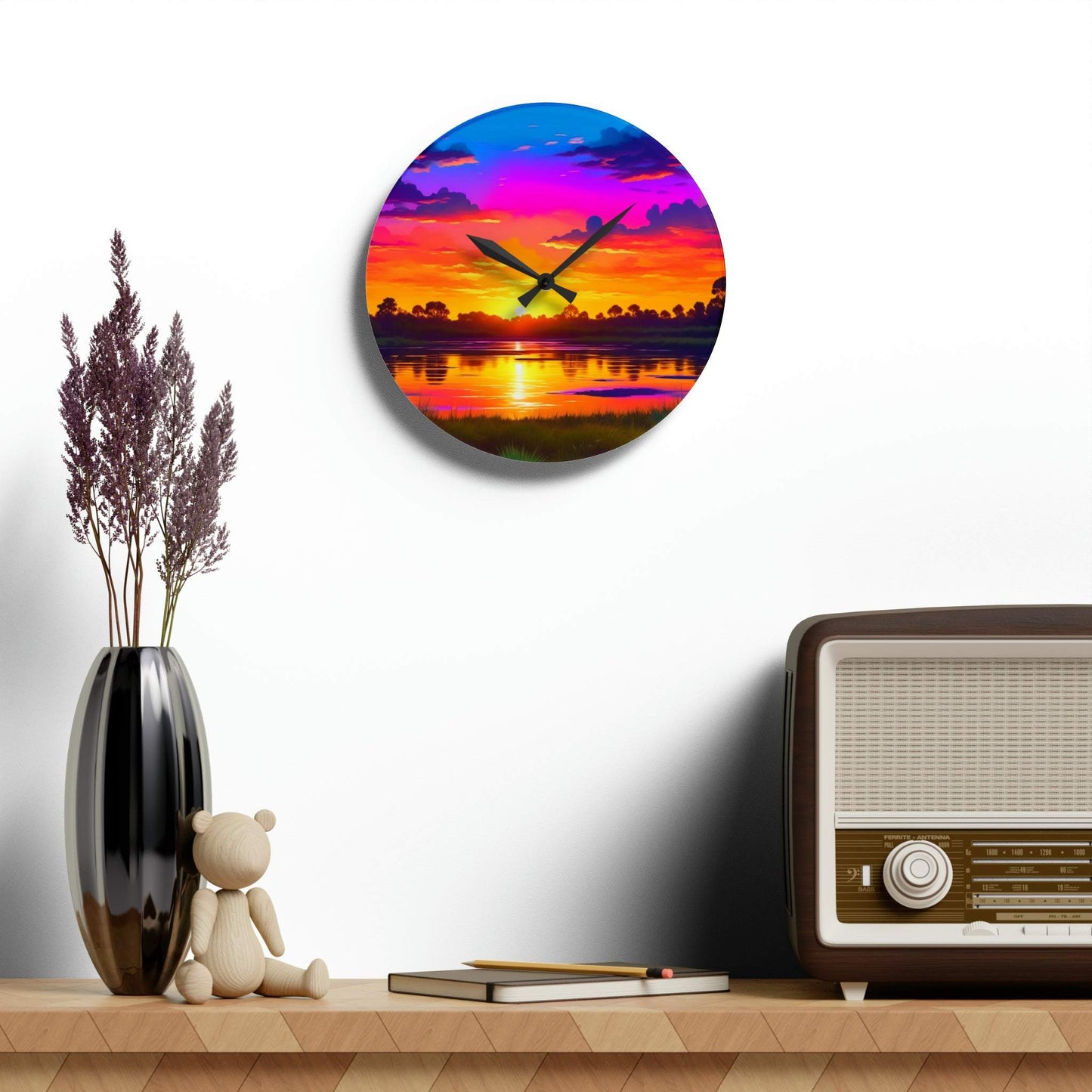 unique wall clock, everglades clock