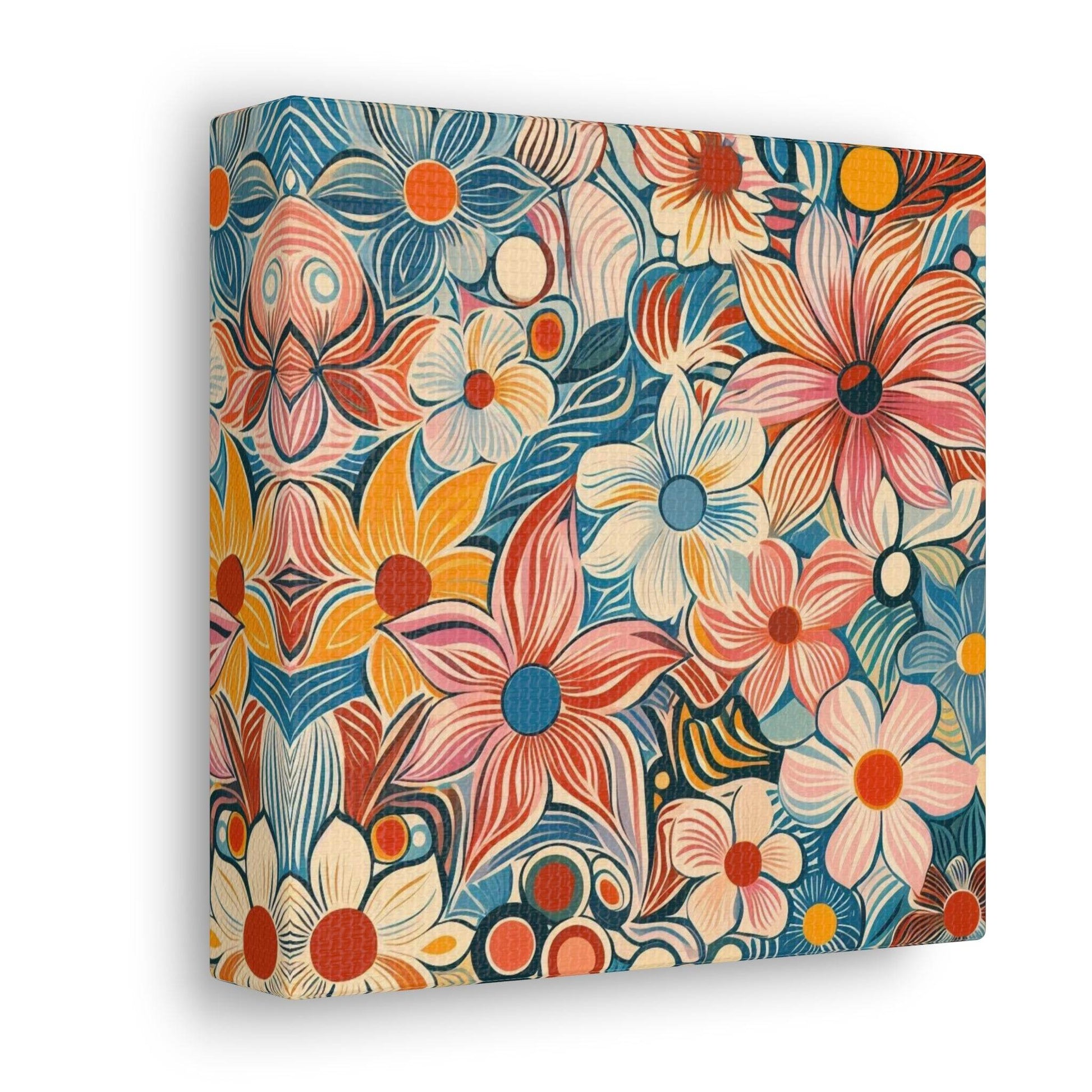 floral canvas wall art, abstract floral canvas