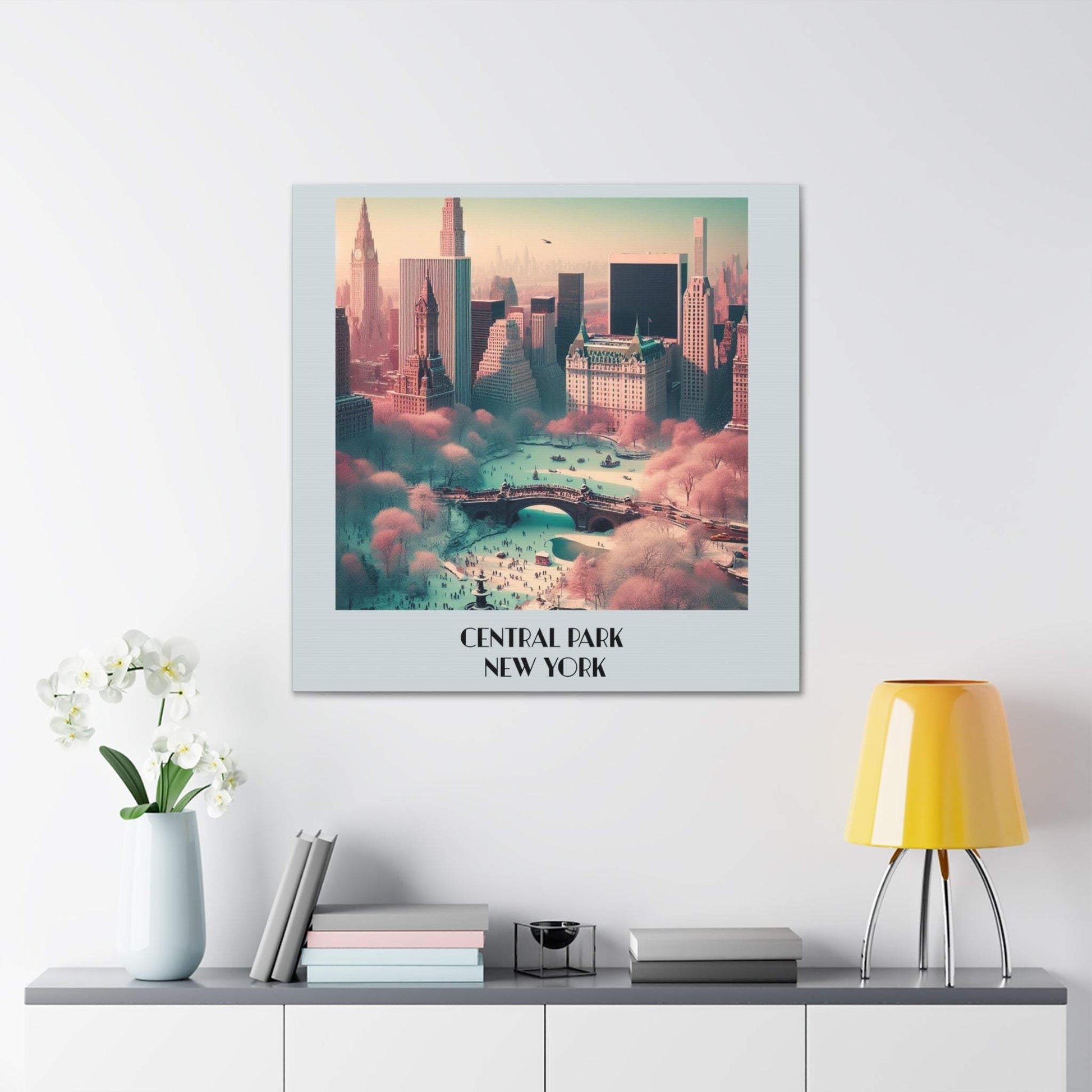 central park, vintage travel poster