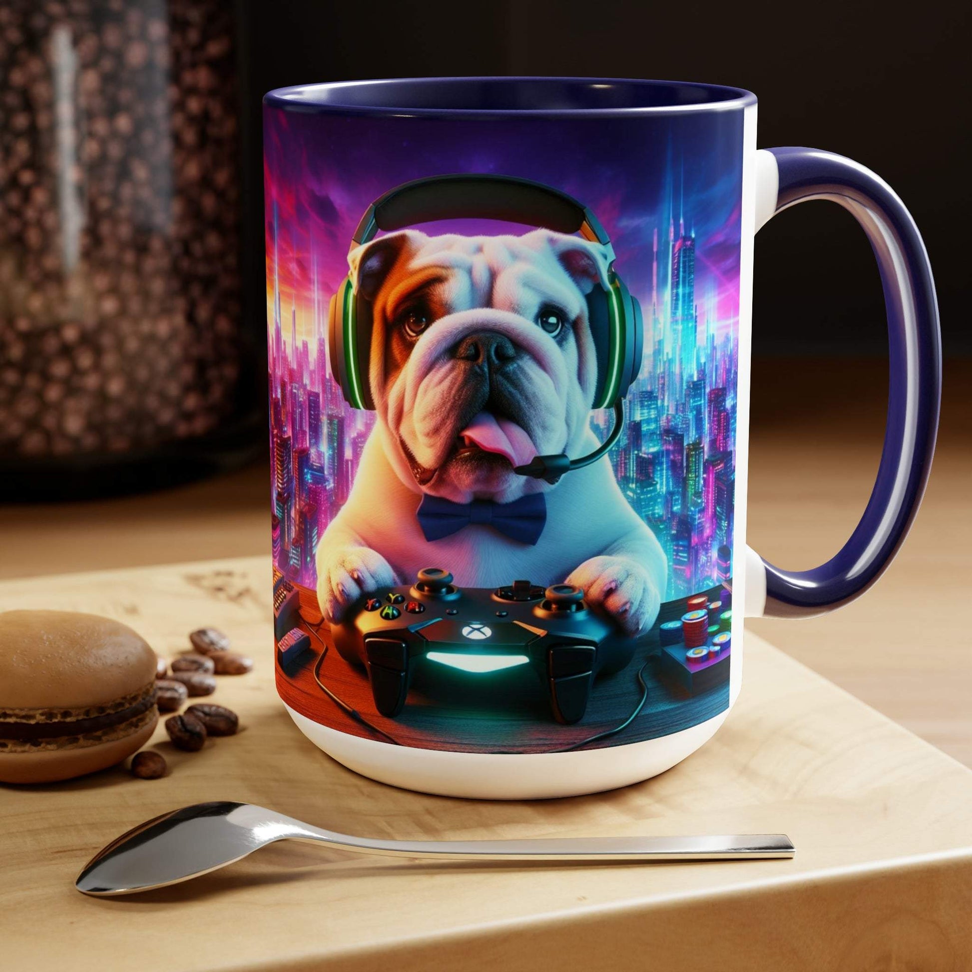 bulldog mug, gaming mug