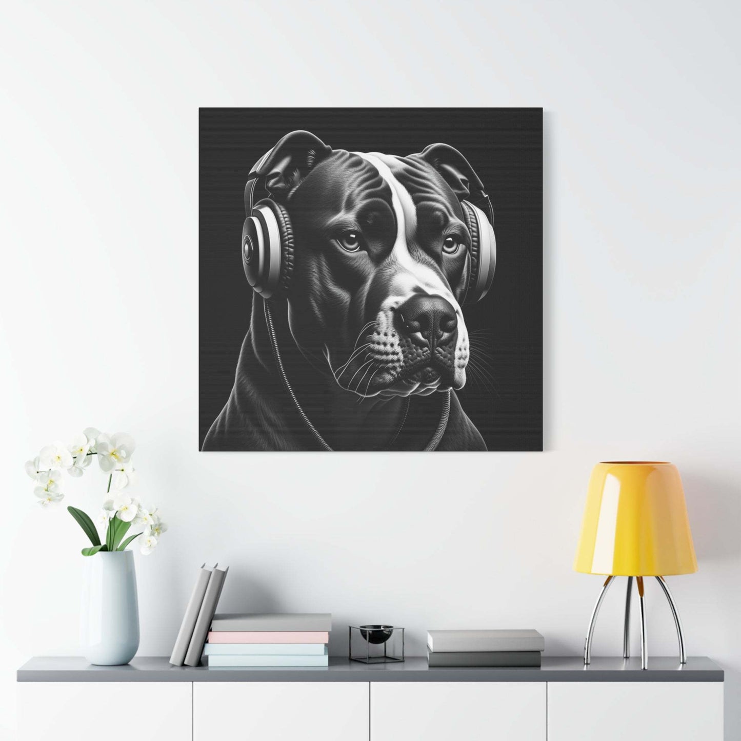 pitbull art, american pitbull artwork, gaming wall art