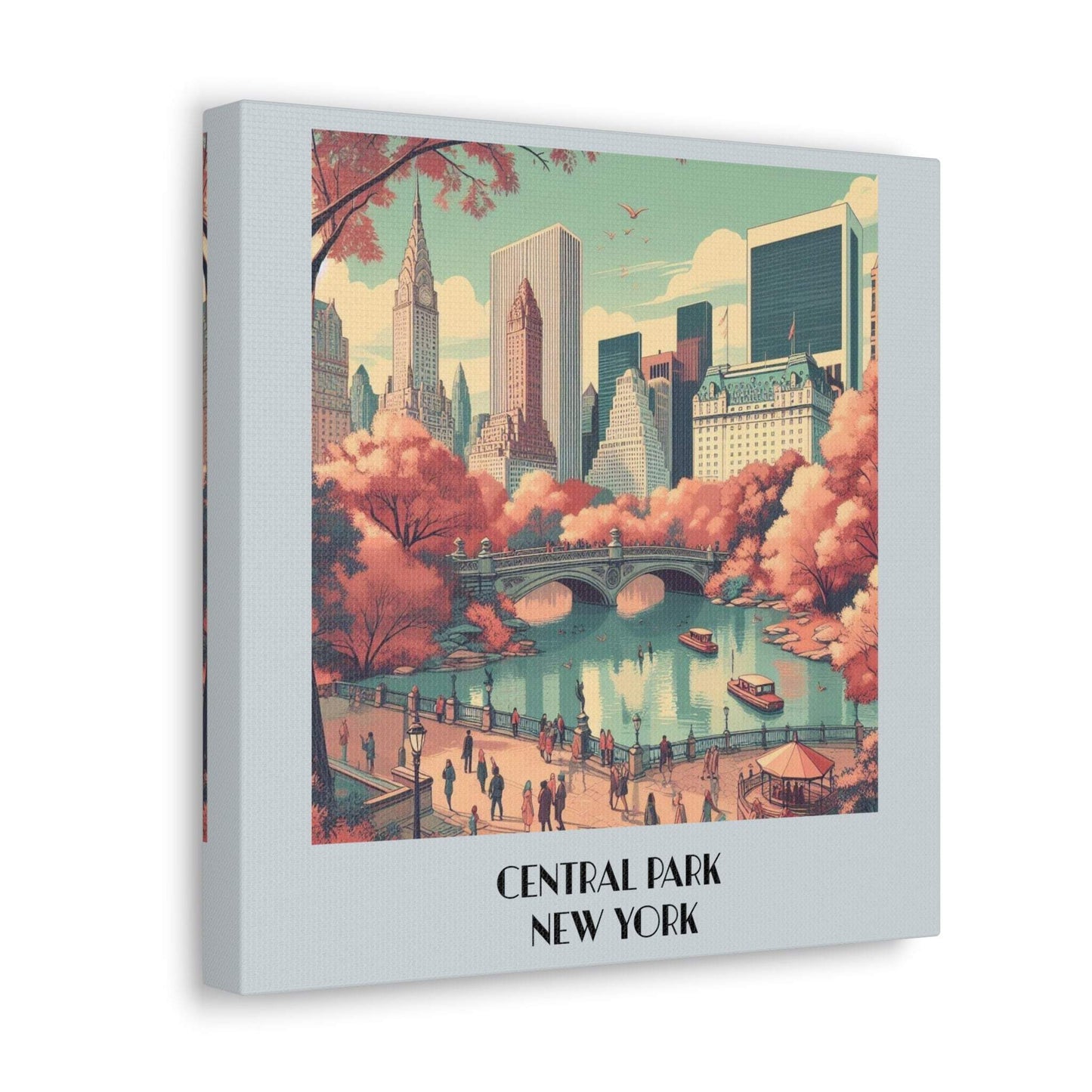 central park, vintage travel poster