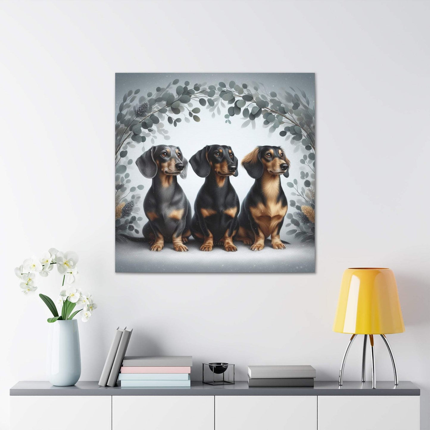 dachshund painting, dachshund wall art canvas