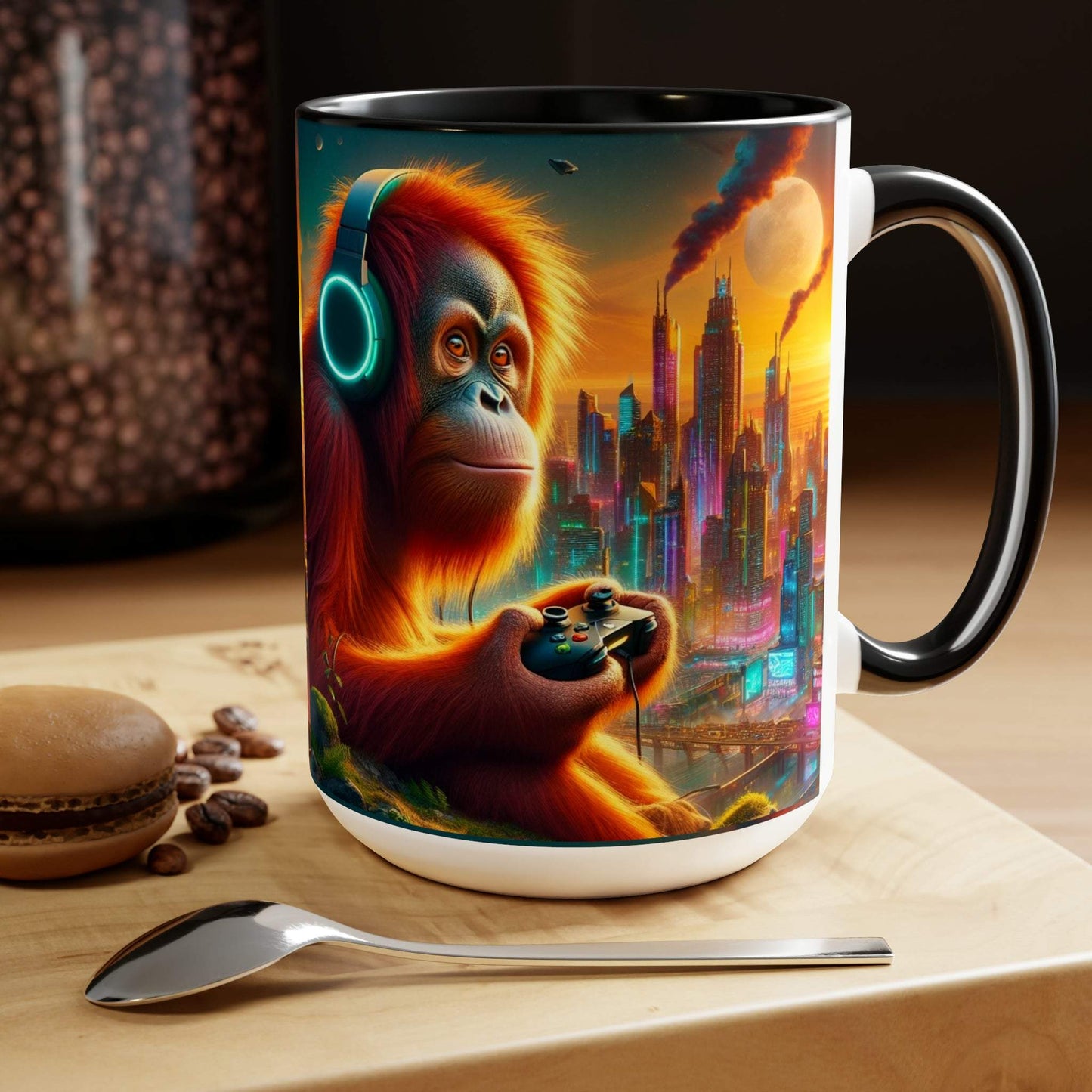 monkey mug, gaming mug