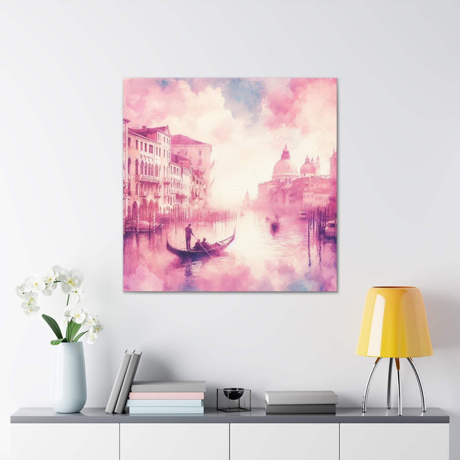 blush pink wall art, venice artwork, venice wall art canvas