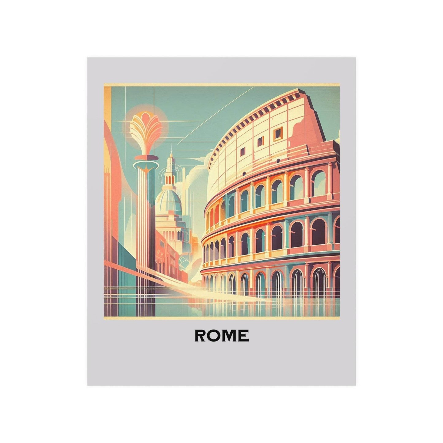 vintage travel poster, rome poster