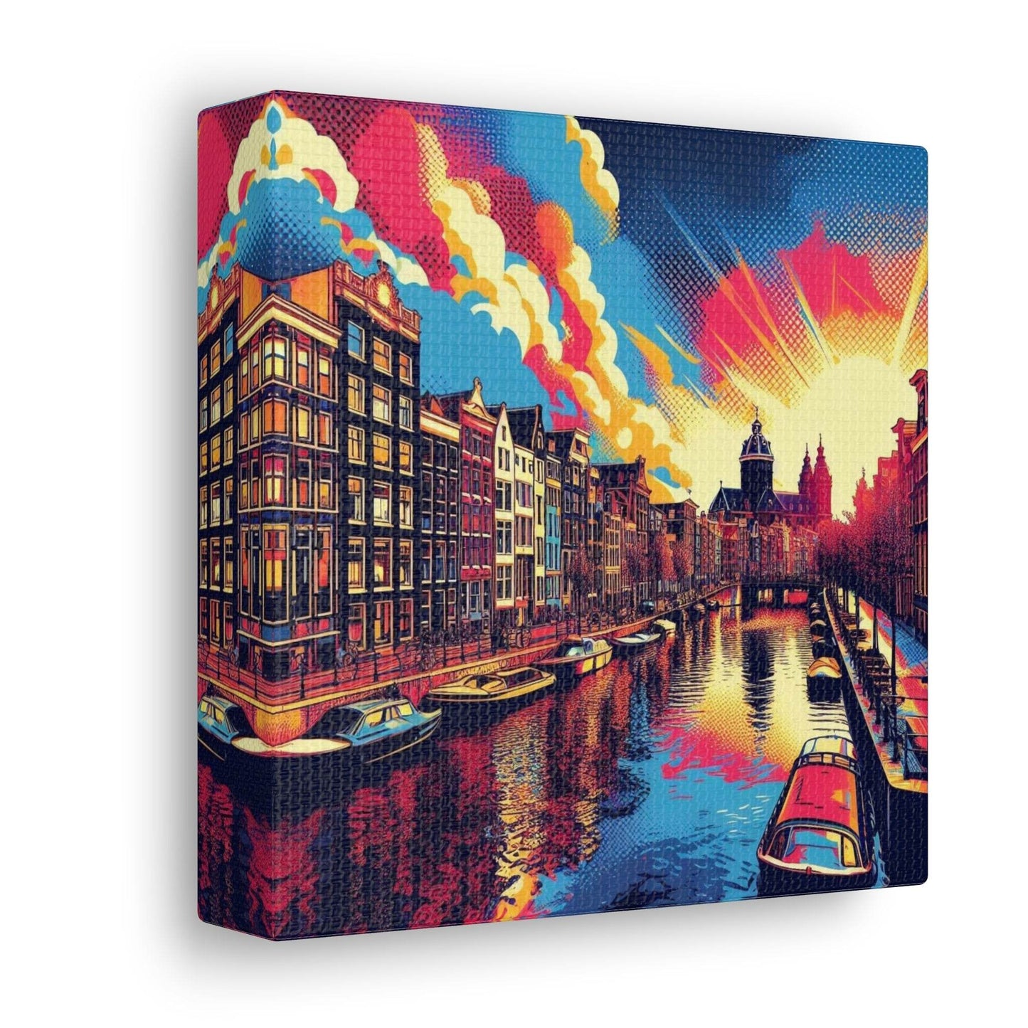 amsterdam wall art, amsterdam painting, amsterdam poster