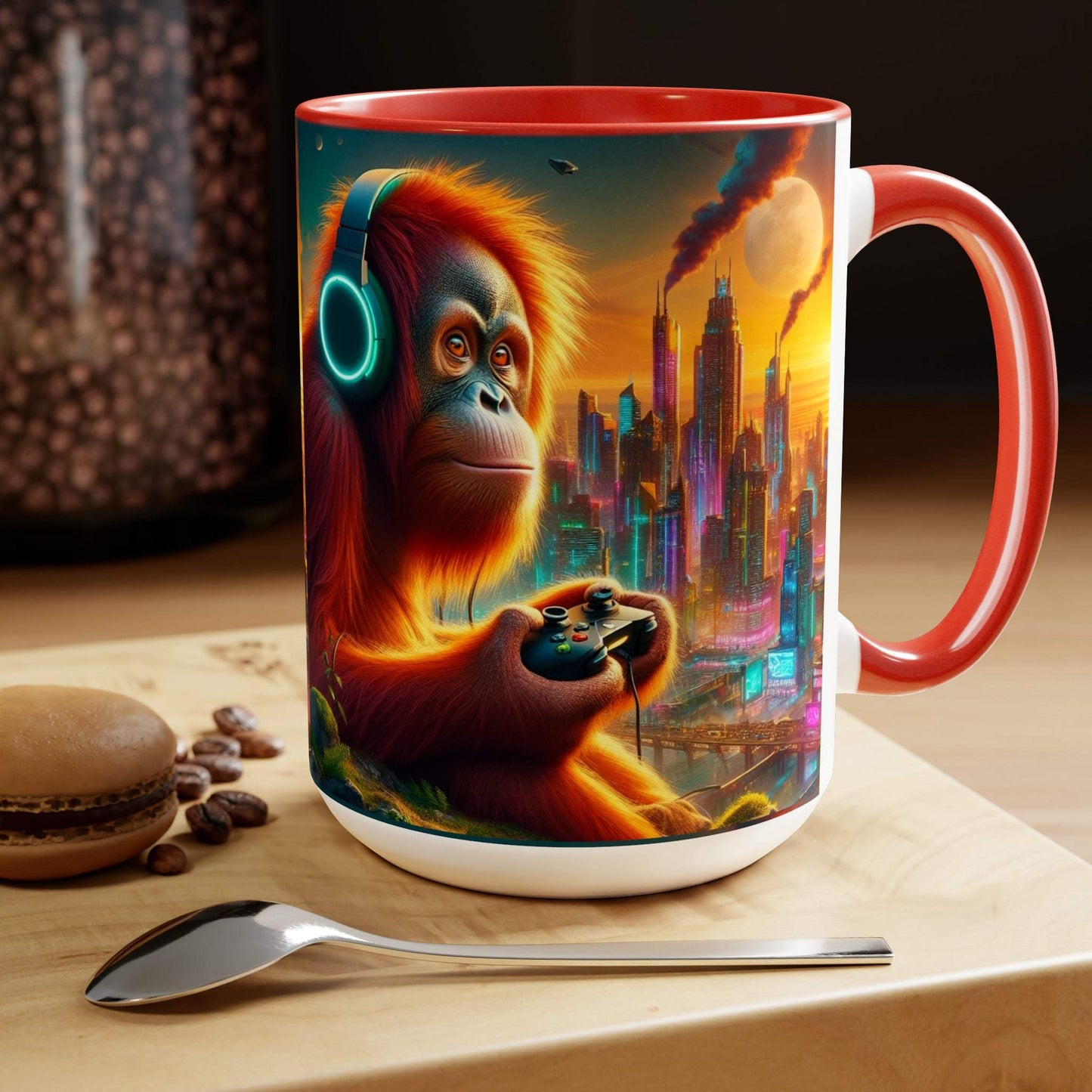 monkey mug, gaming mug