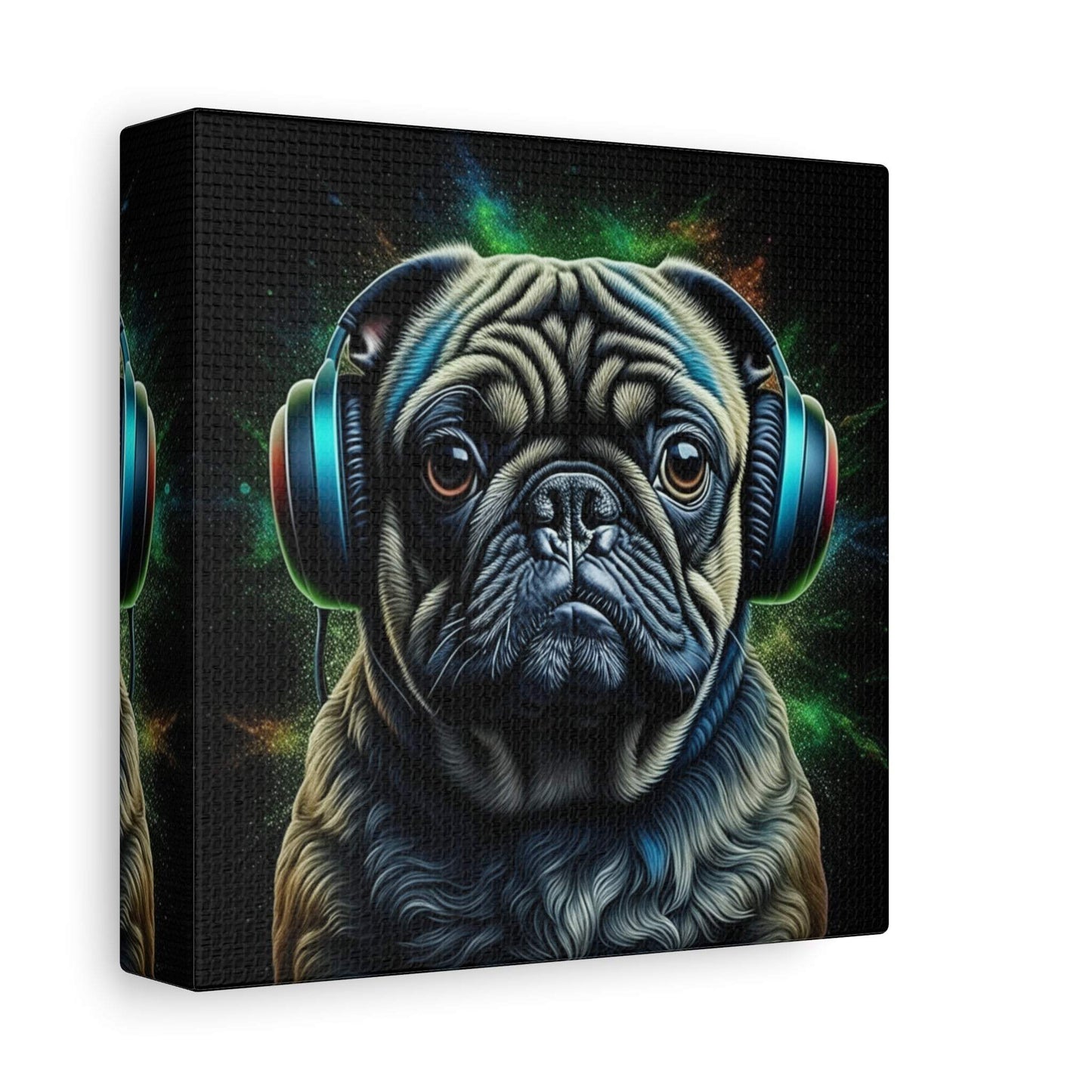 pug artwork, pug wall art, gaming wall art