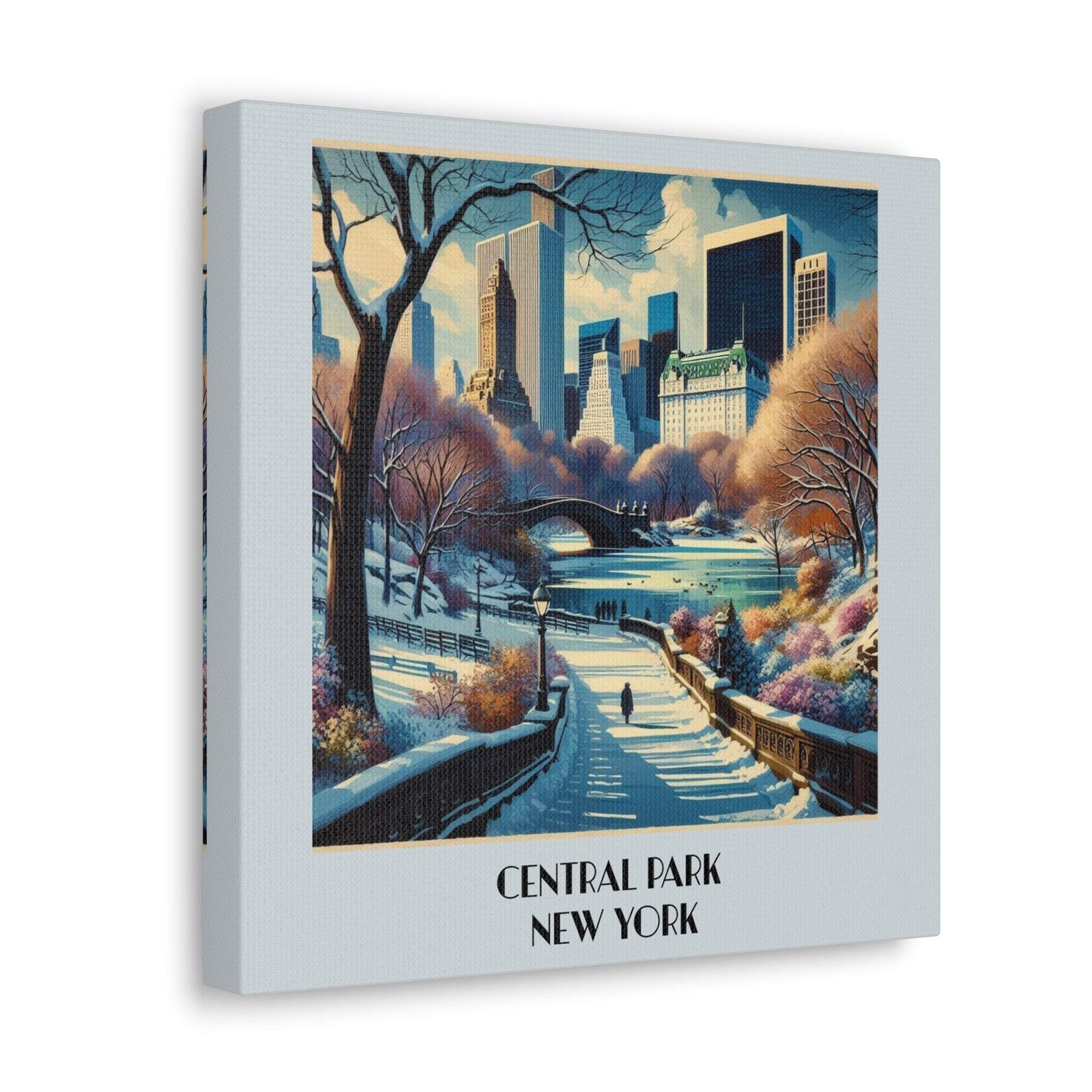 central park, vintage travel poster