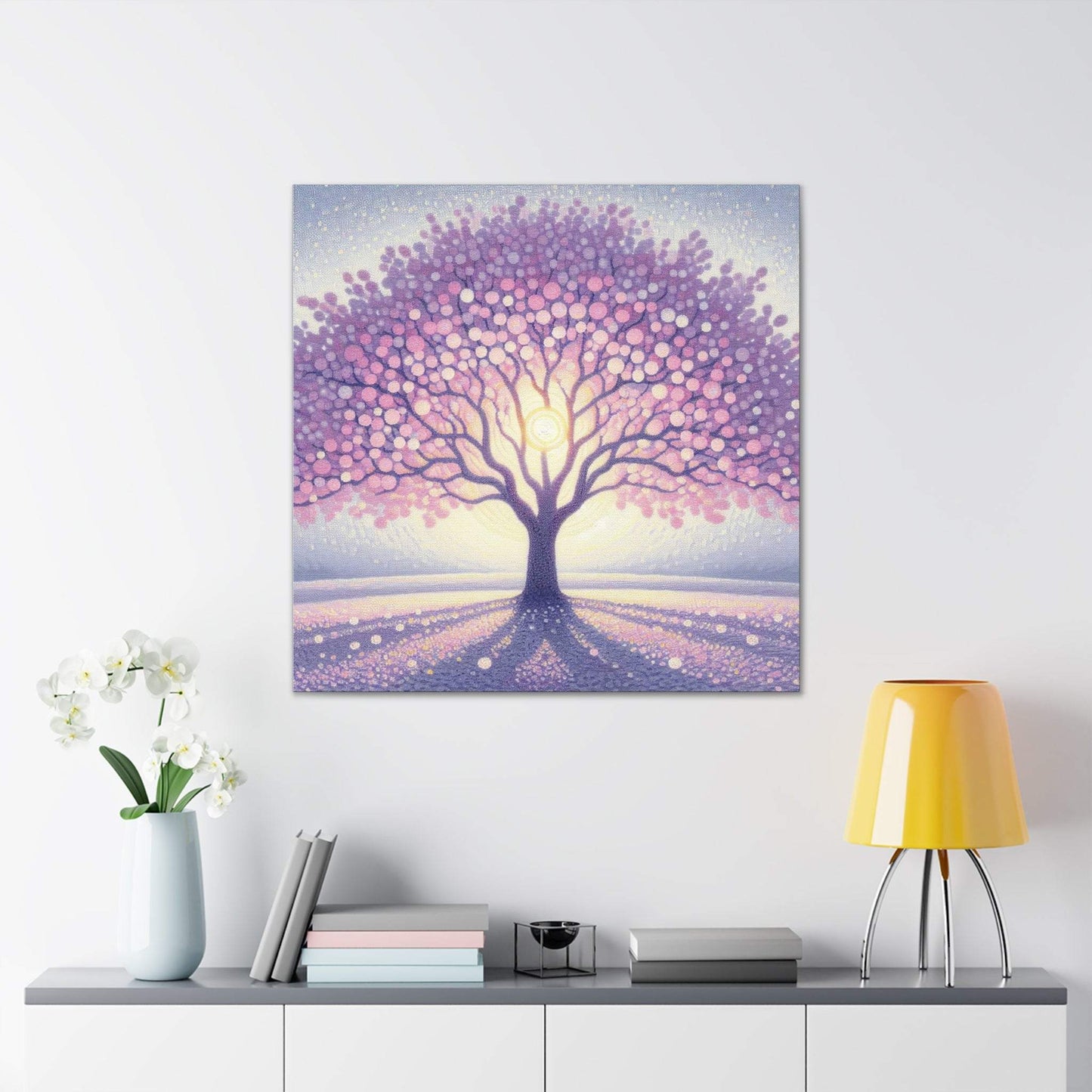 blossom artwork, cherry blossom wall art, blossom canvas