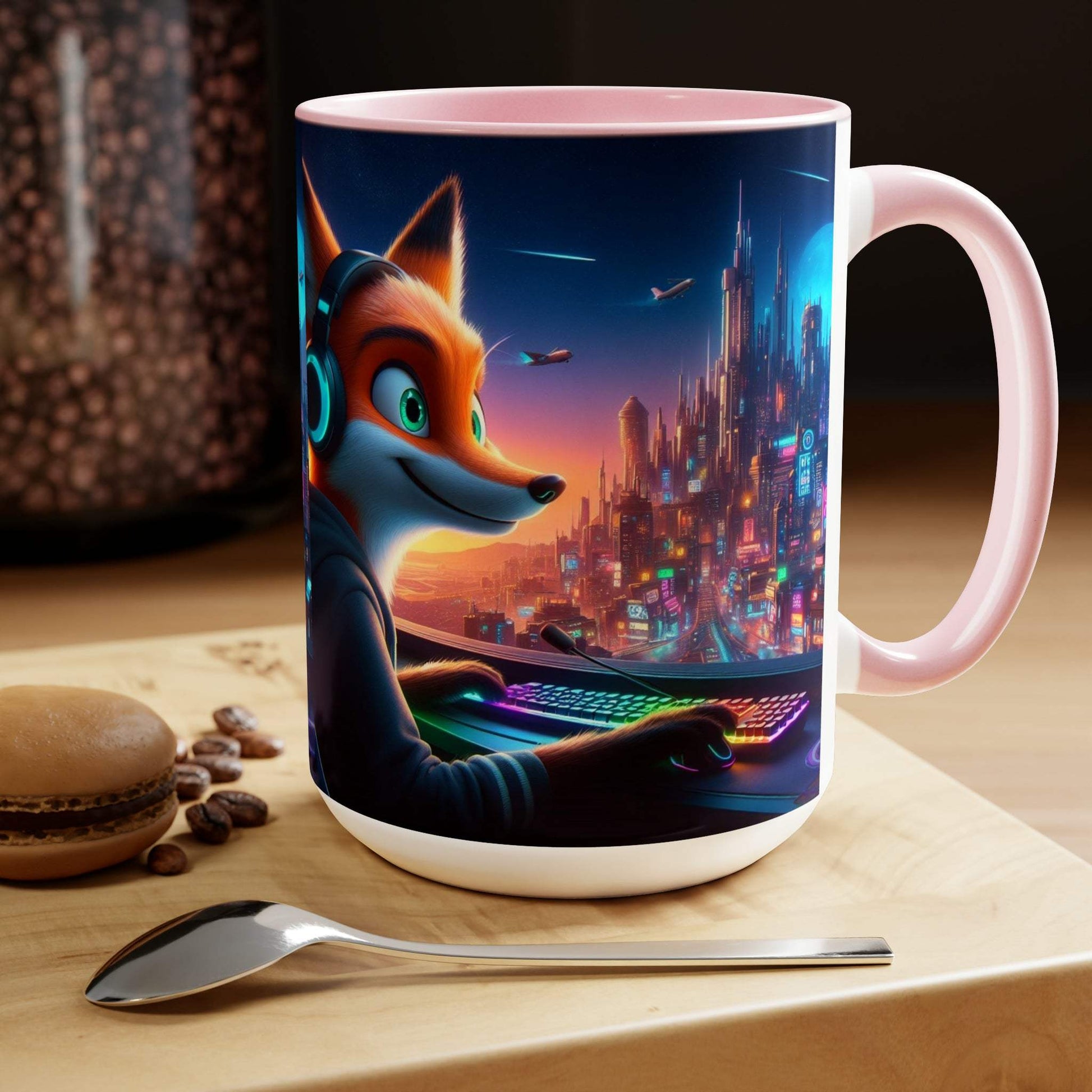 fox mug, gaming mug