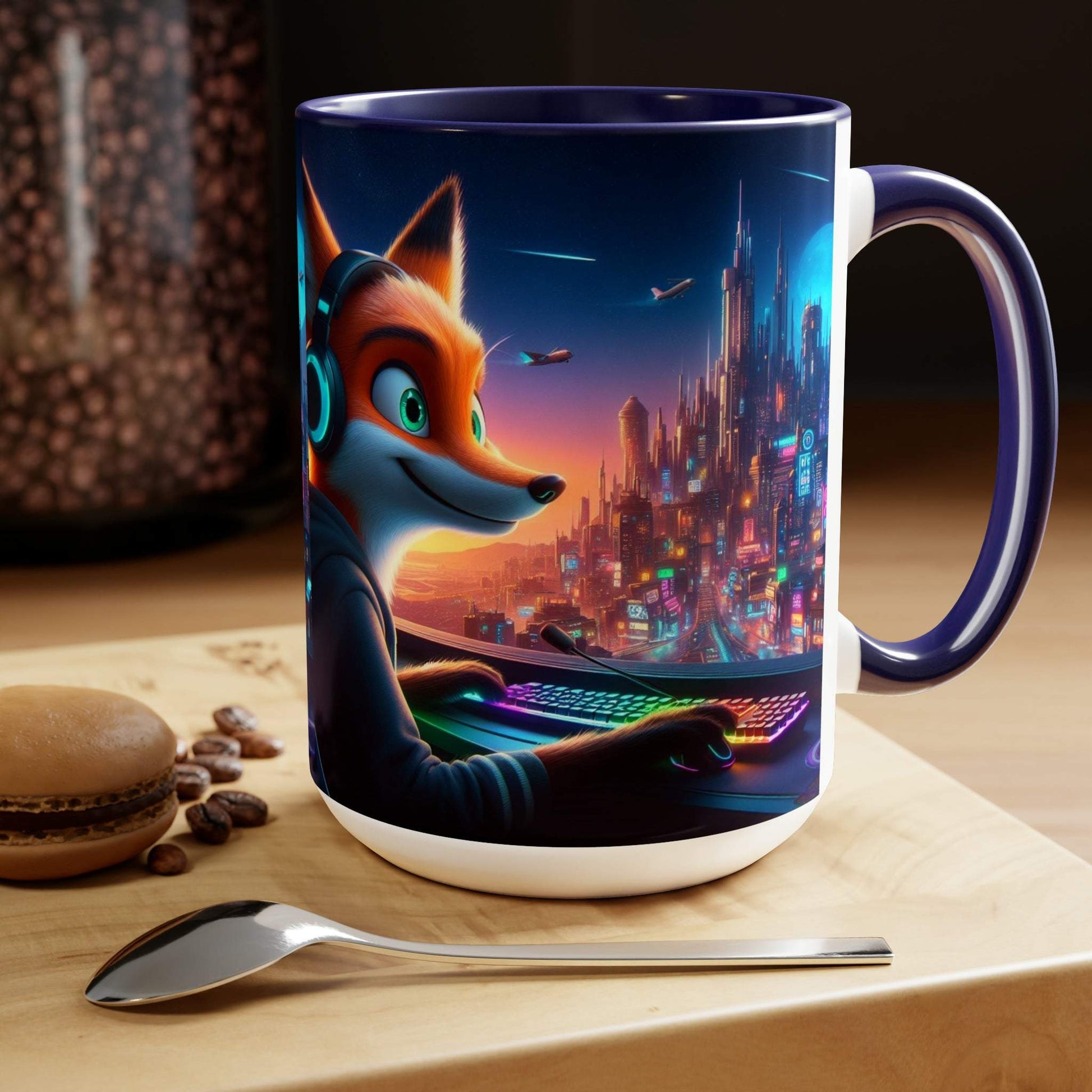 fox mug, gaming mug