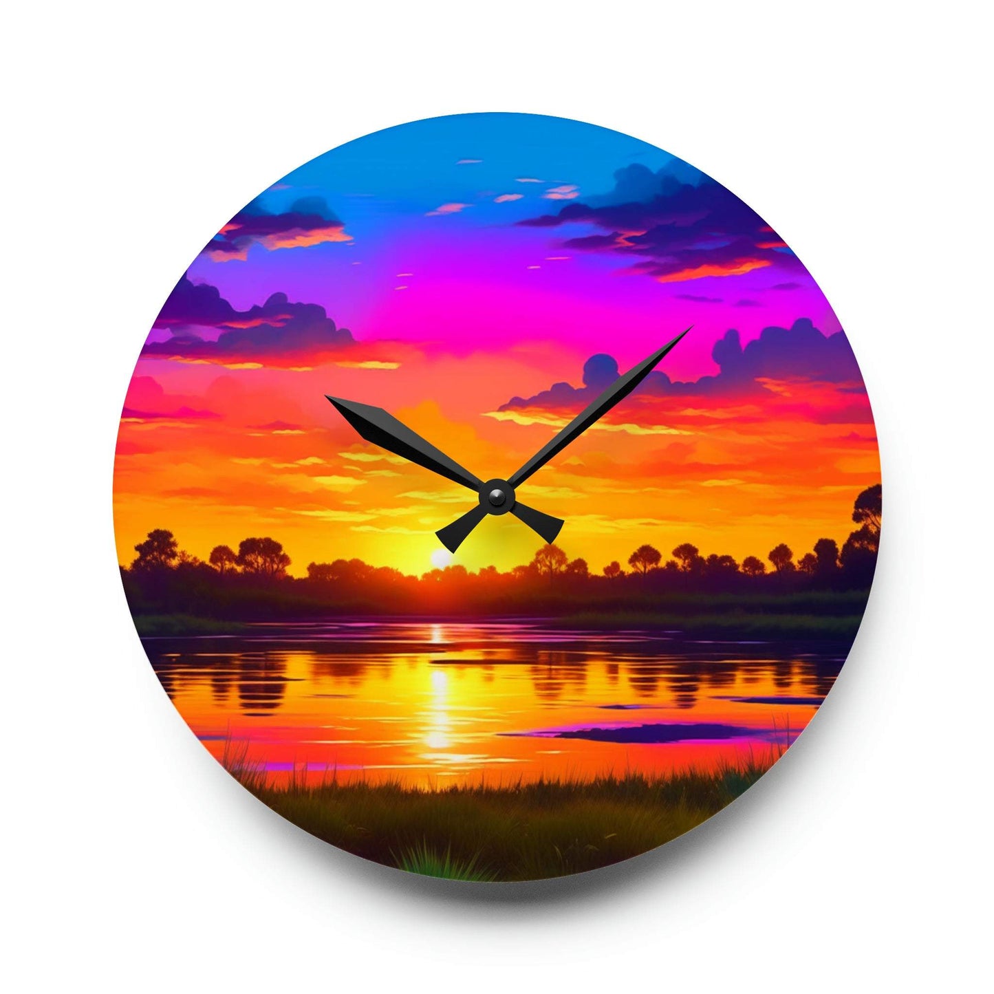 unique wall clock, everglades clock