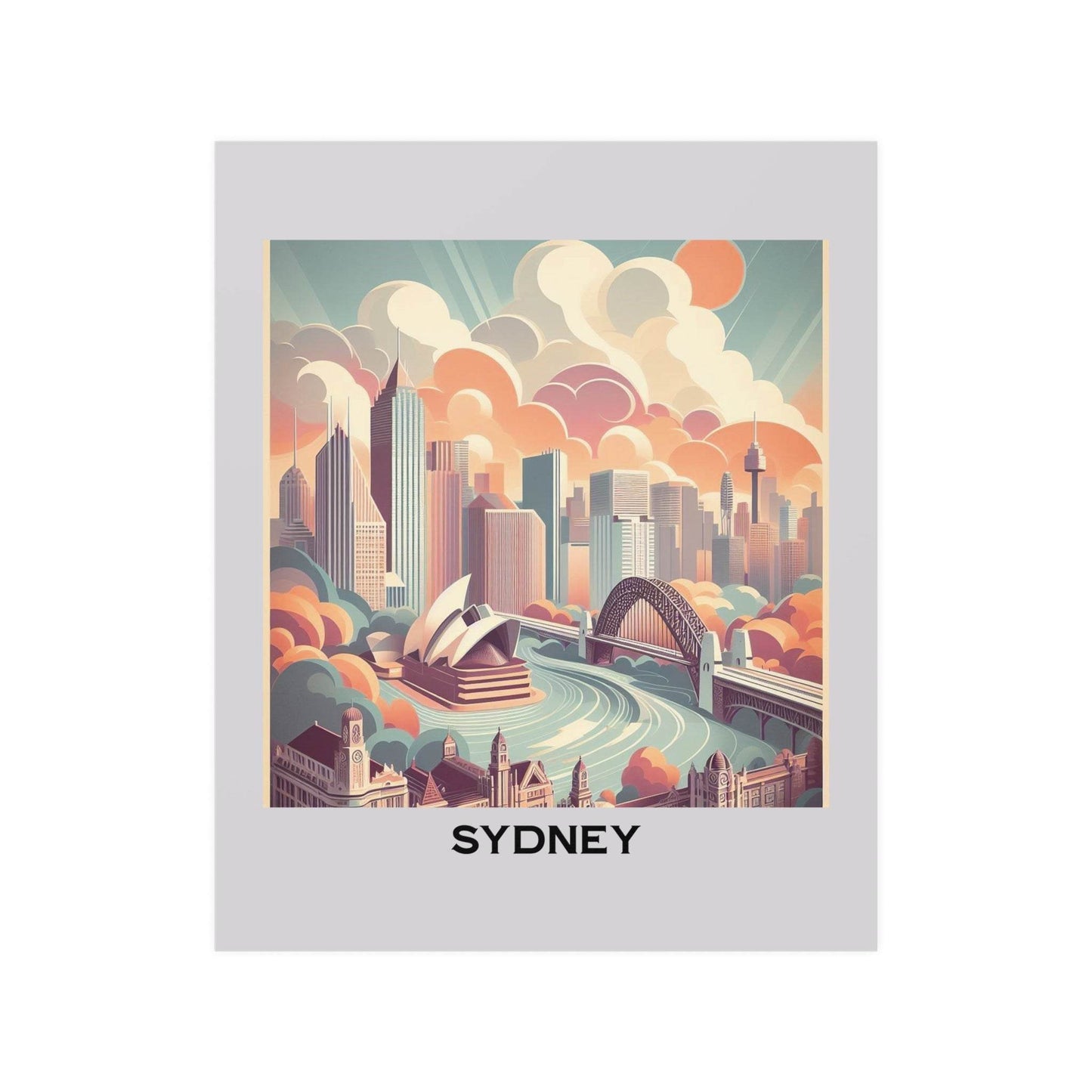 retro travel poster, sydney poster