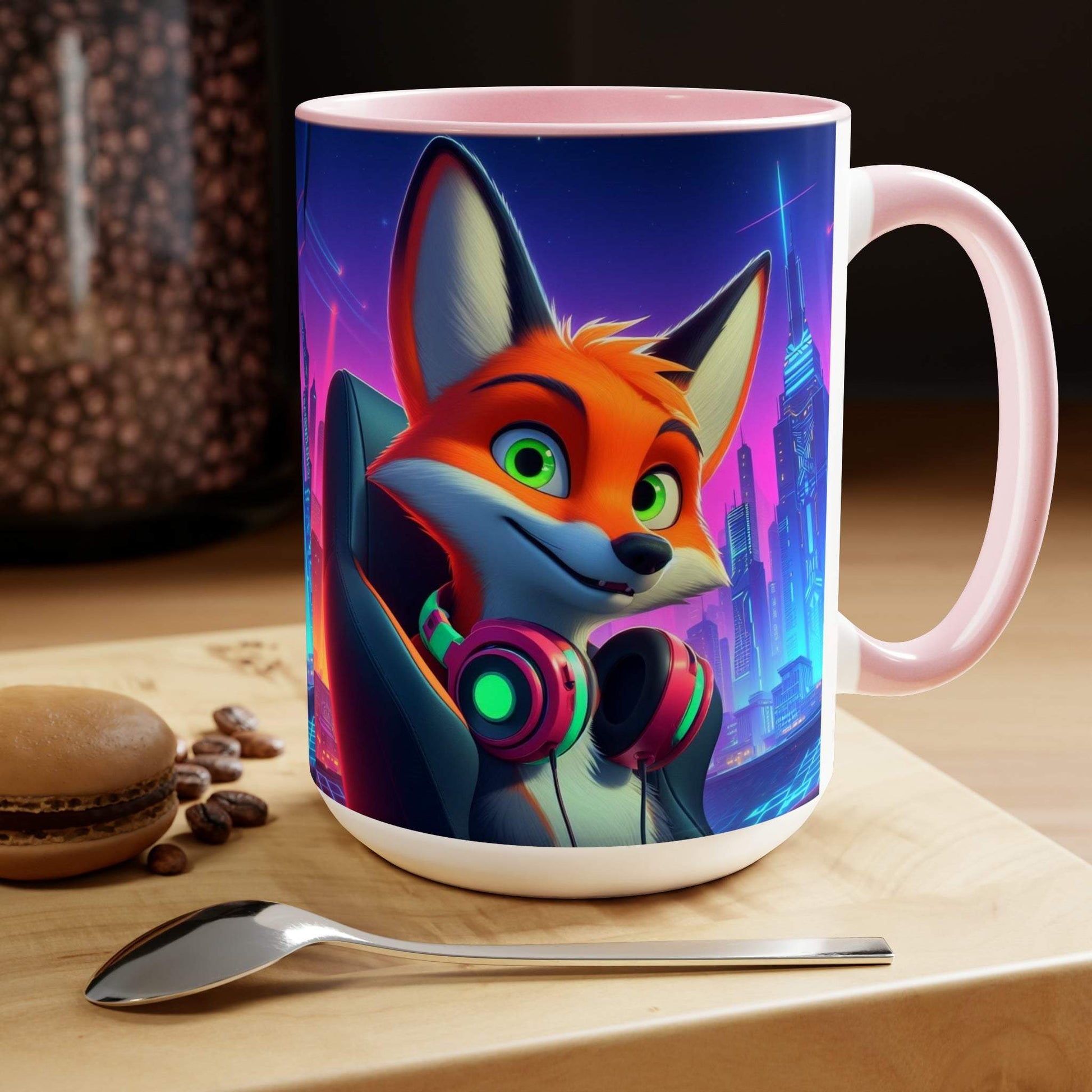 fox mug, gaming mug