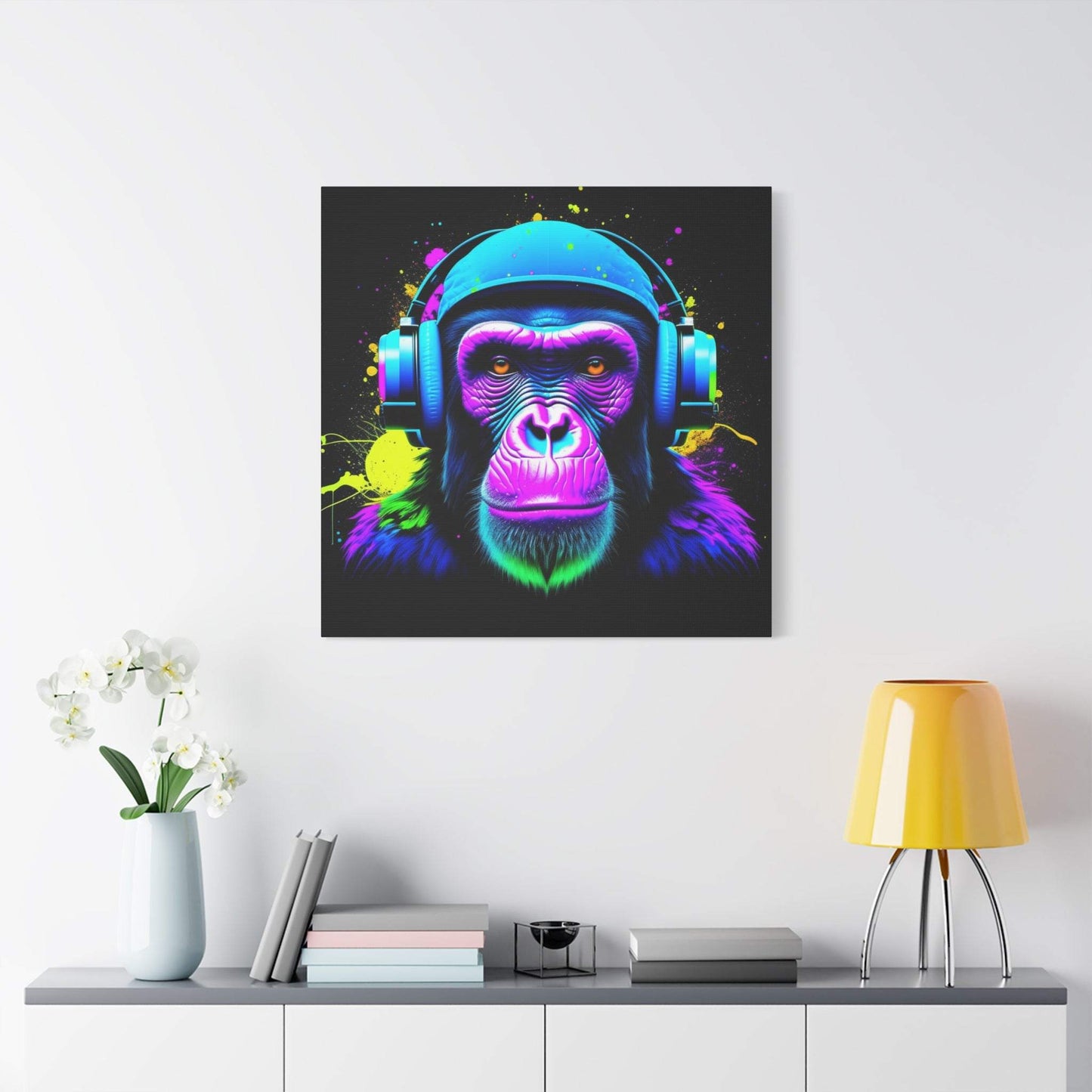 monkey artwork, gaming wall art, monkey wall art canvas