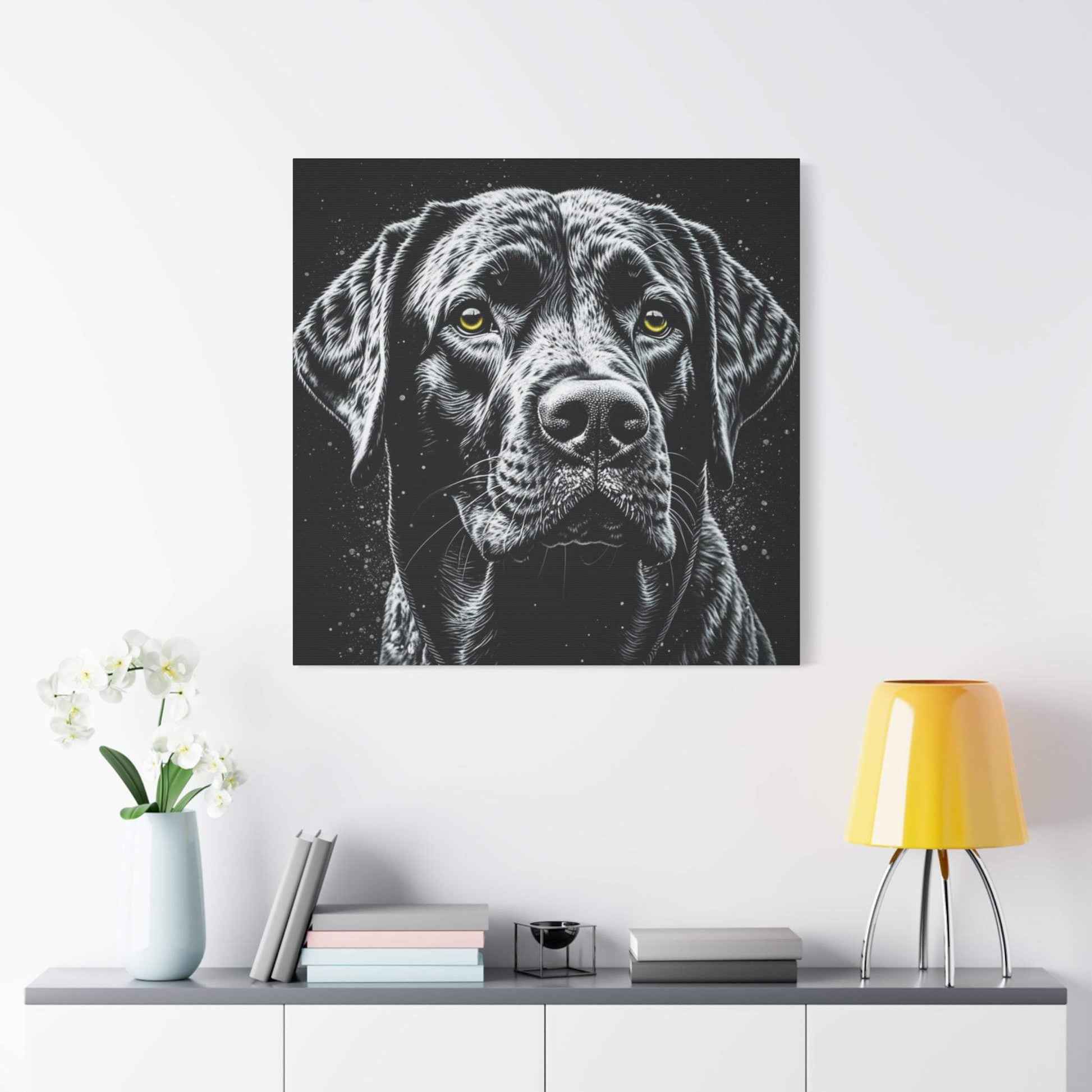 labrador print, black labrador art