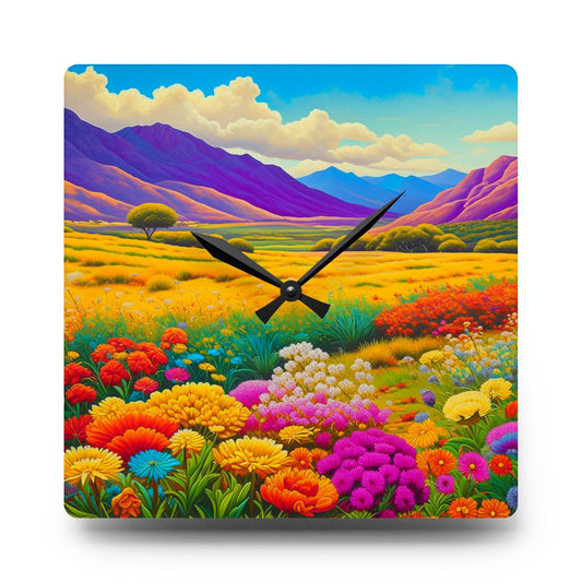 floral wall clock, unique wall clock