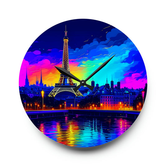 unique wall clock, paris wall clock