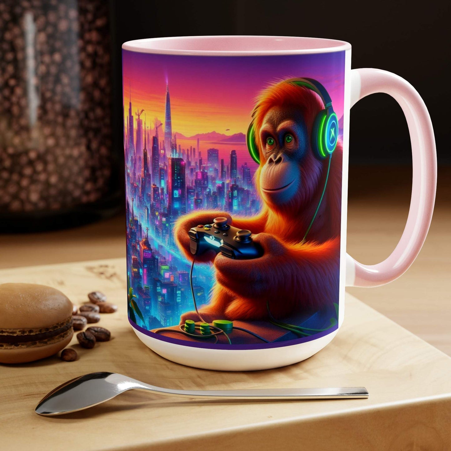 monkey mug, gaming mug