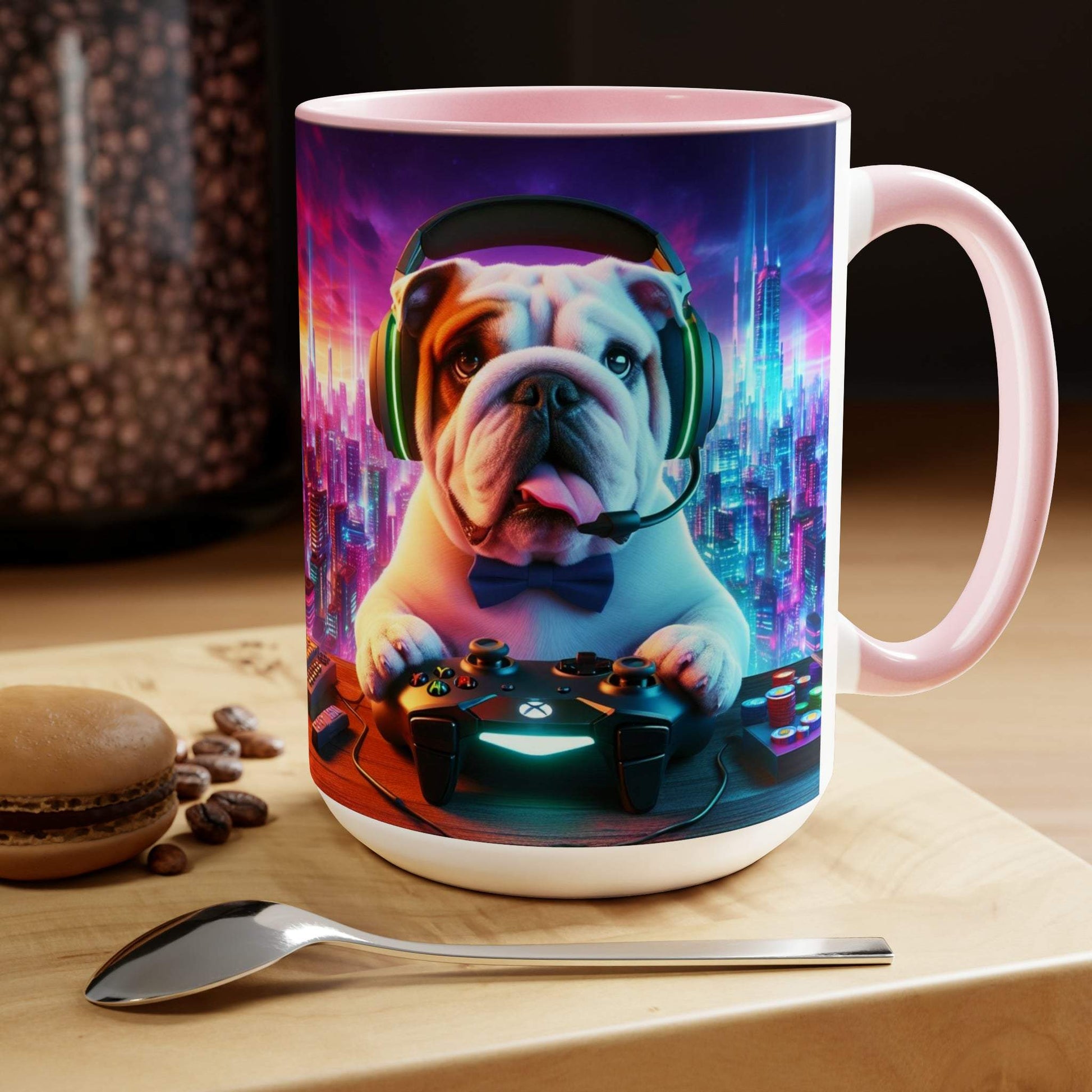 bulldog mug, gaming mug