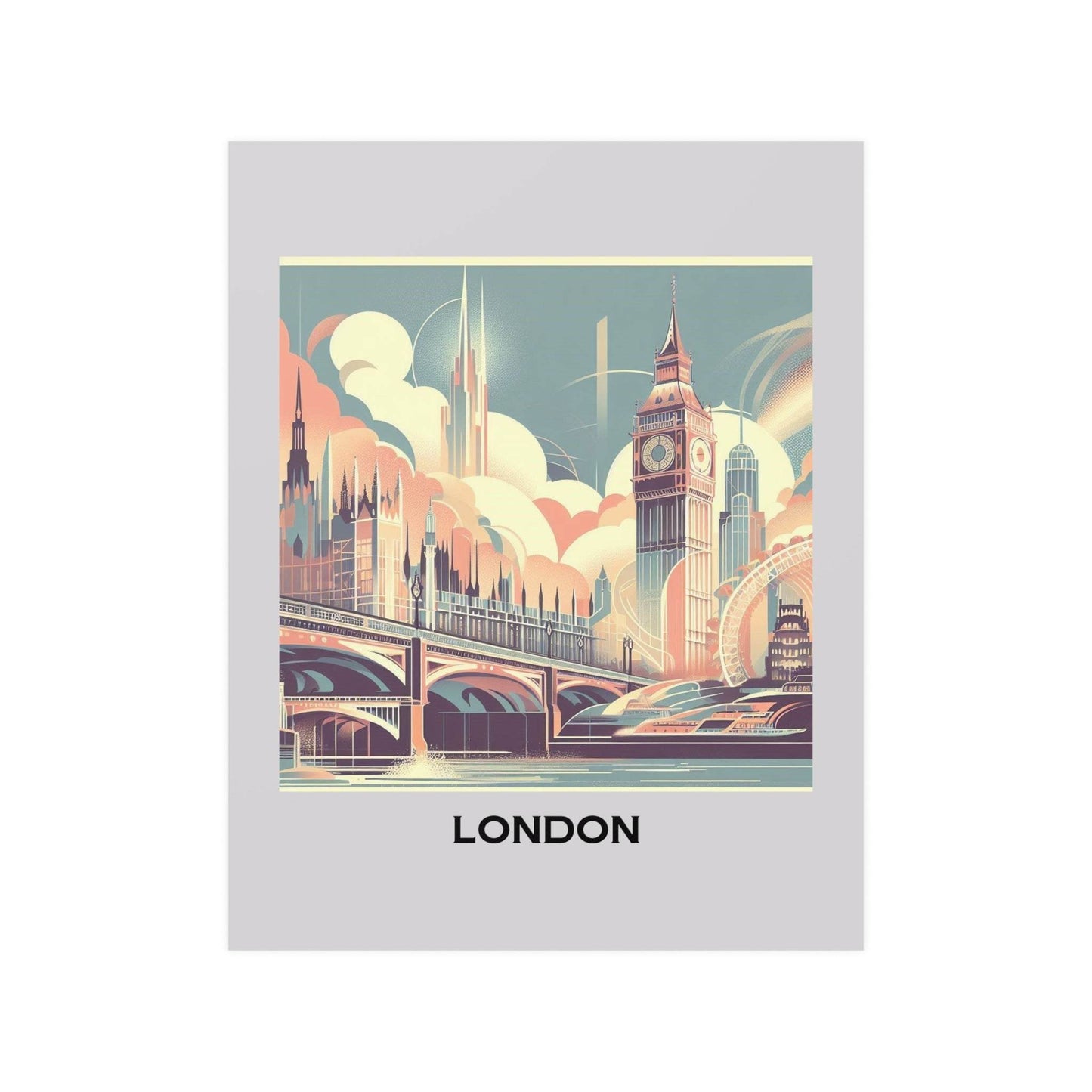 vintage travel poster, london poster