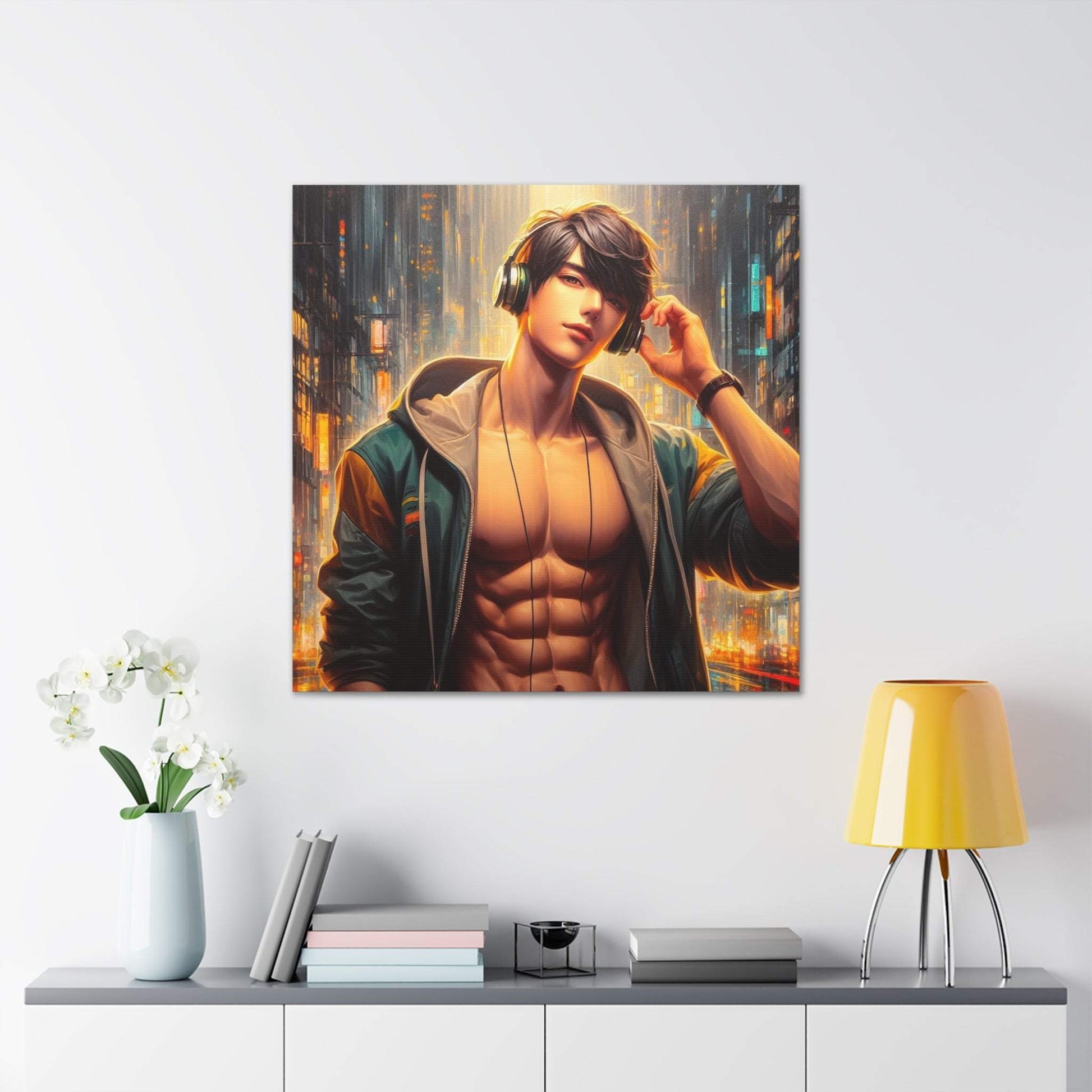 anime art, anime boy poster