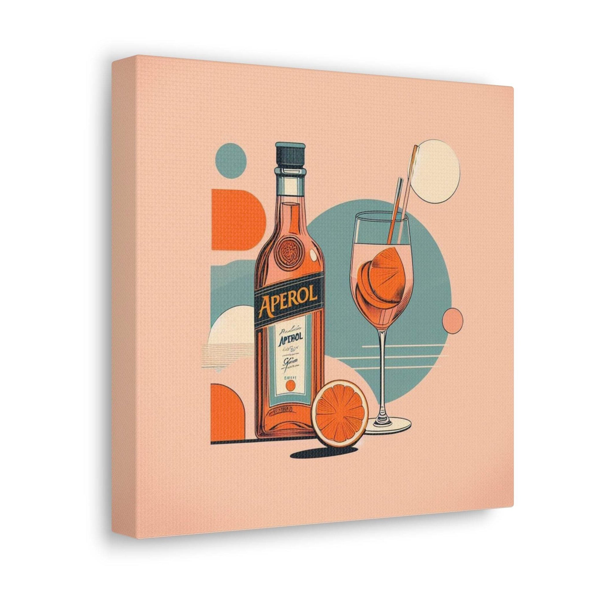 aperol spritz poster, cocktail poster, bar cart decor