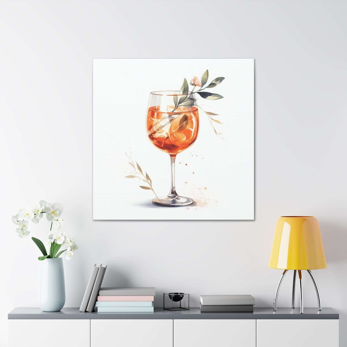 aperol spritz poster, cocktail poster, bar cart decor