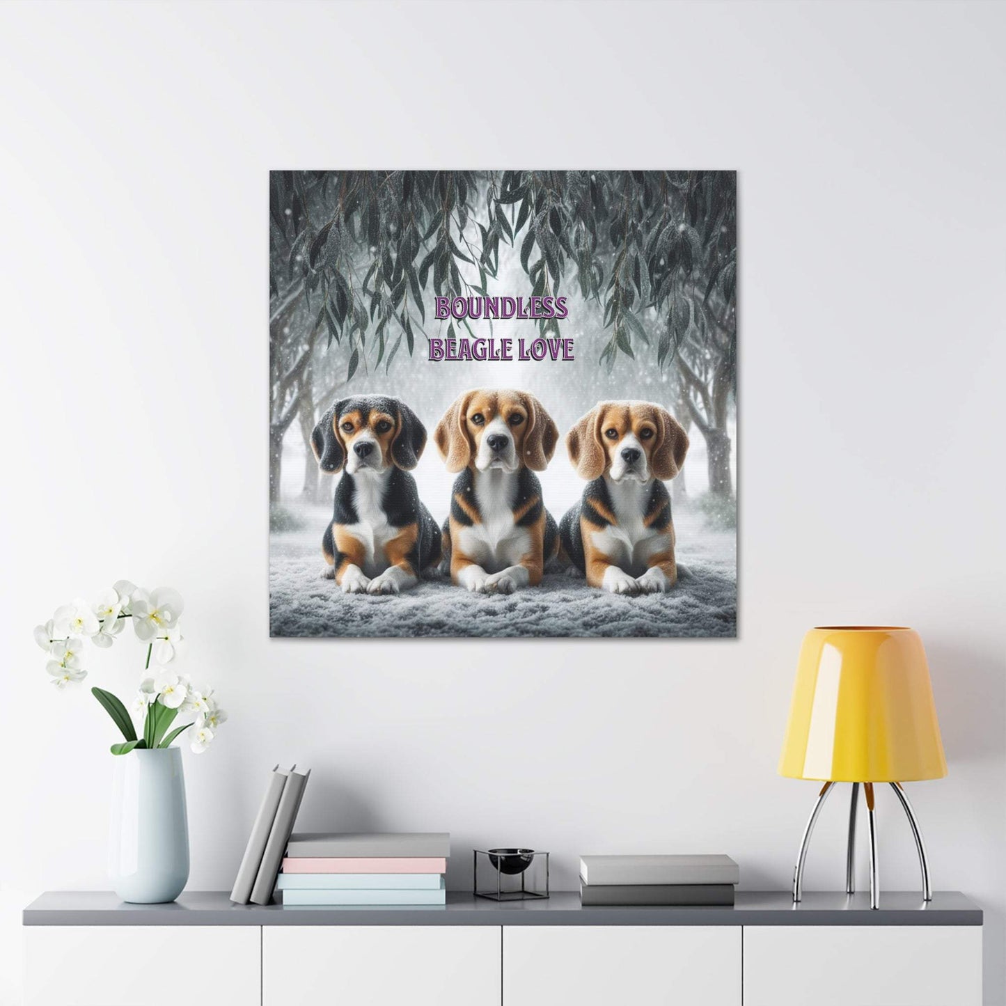 beagle artwork, beagle wall art, beagle canvas art