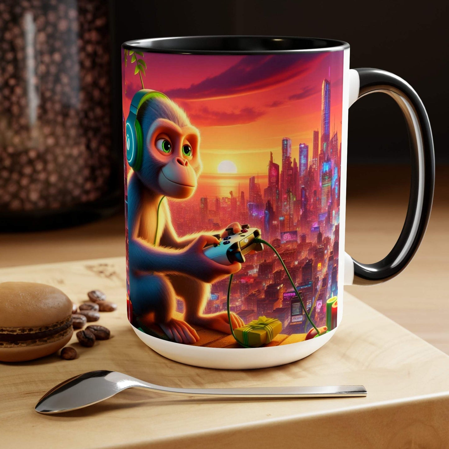 monkey mug, gaming mug