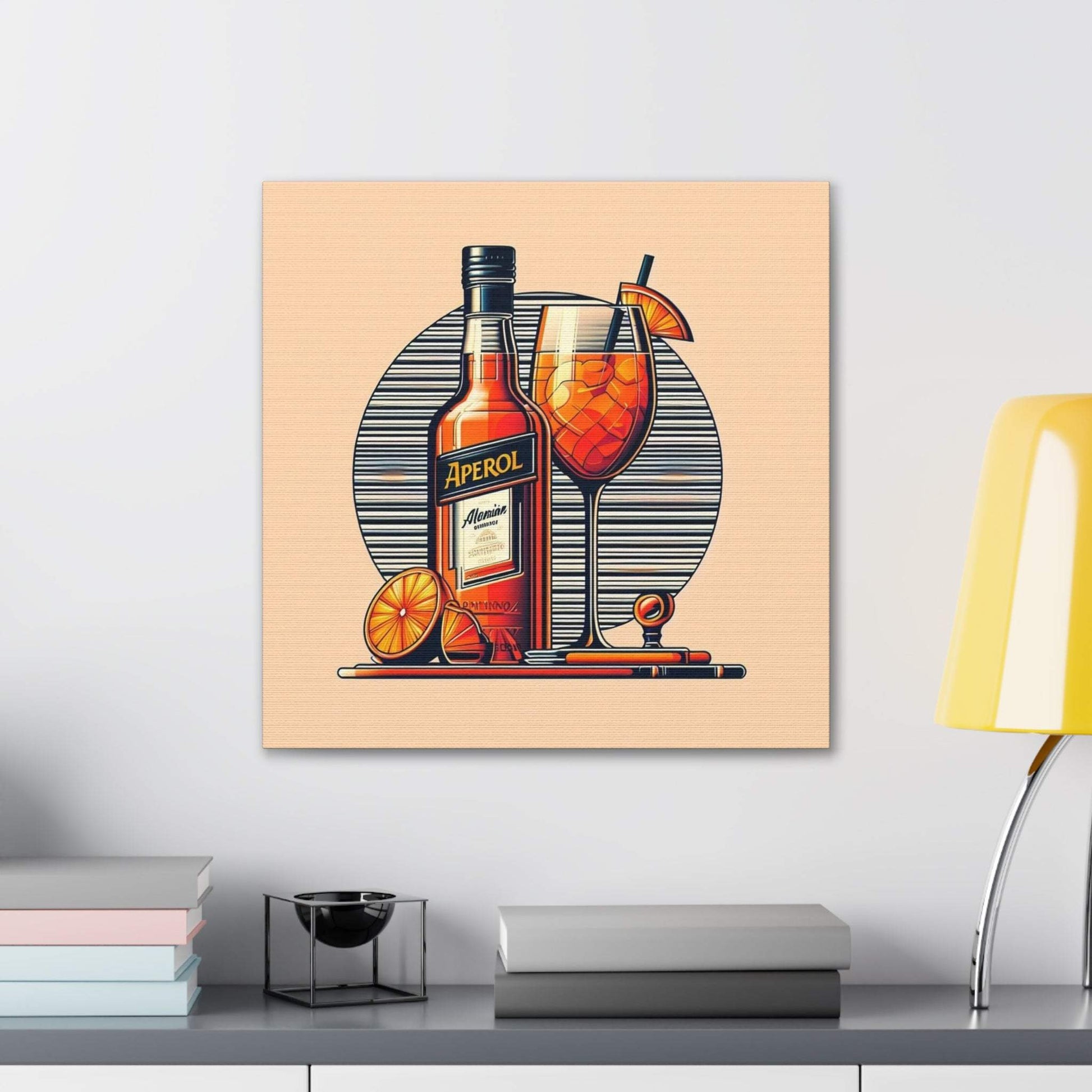 aperol spritz poster, cocktail poster, bar cart decor