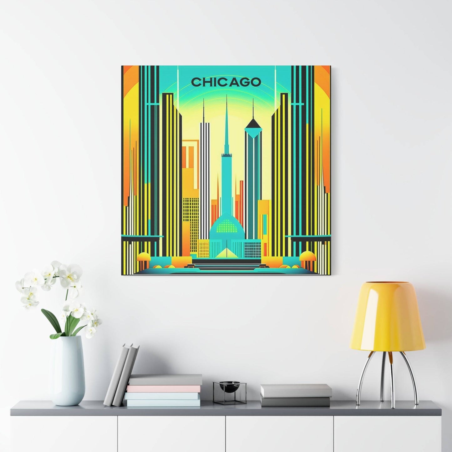 vintage travel poster, chicago poster