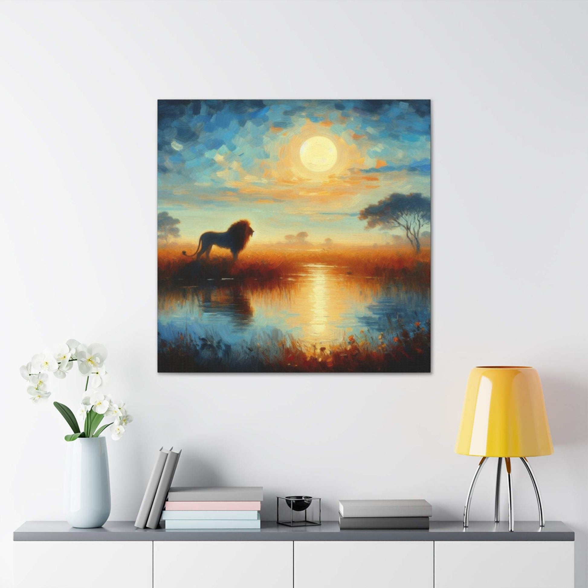 Lion Artwork, Lion wall art canvas