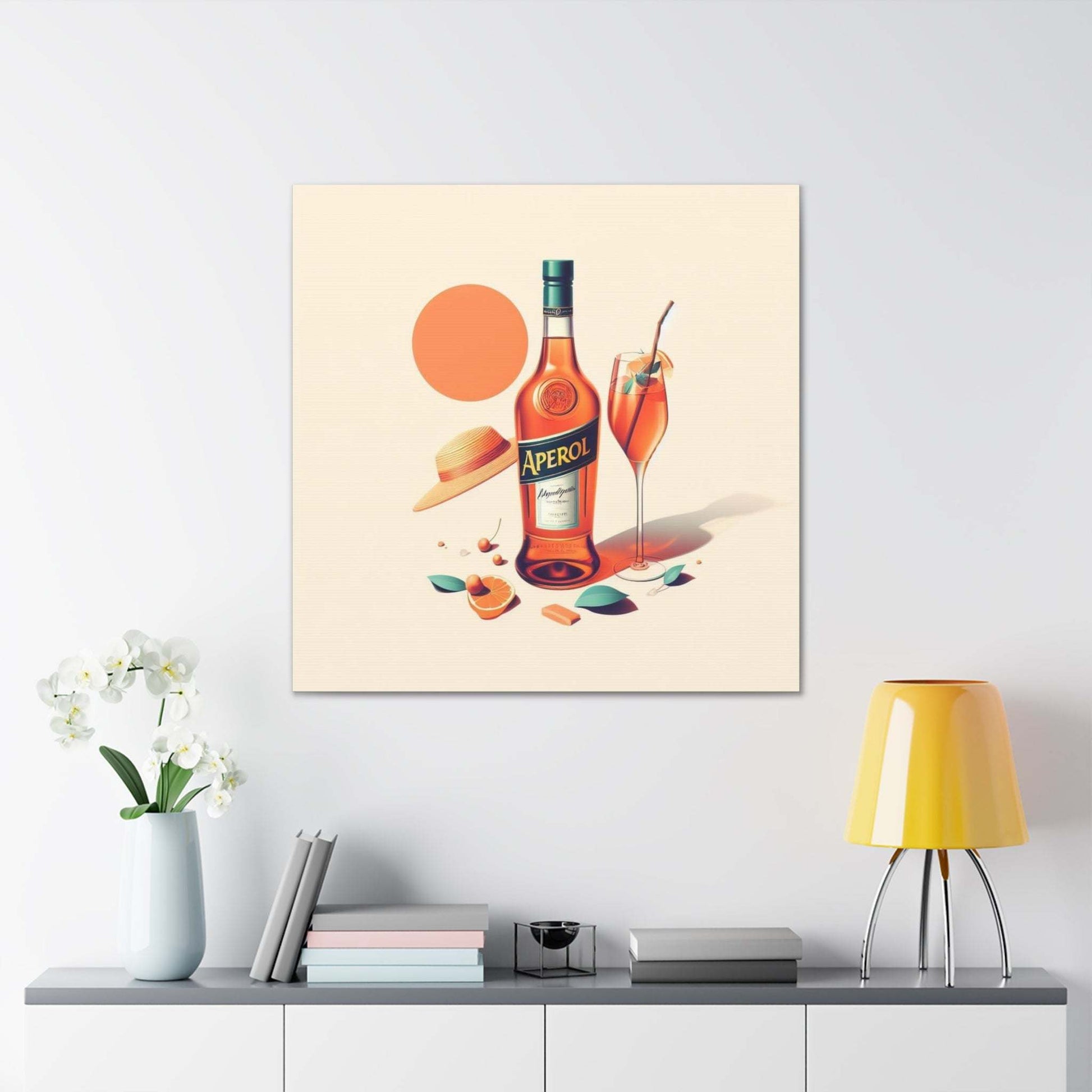 aperol spritz poster, cocktail poster, bar cart decor