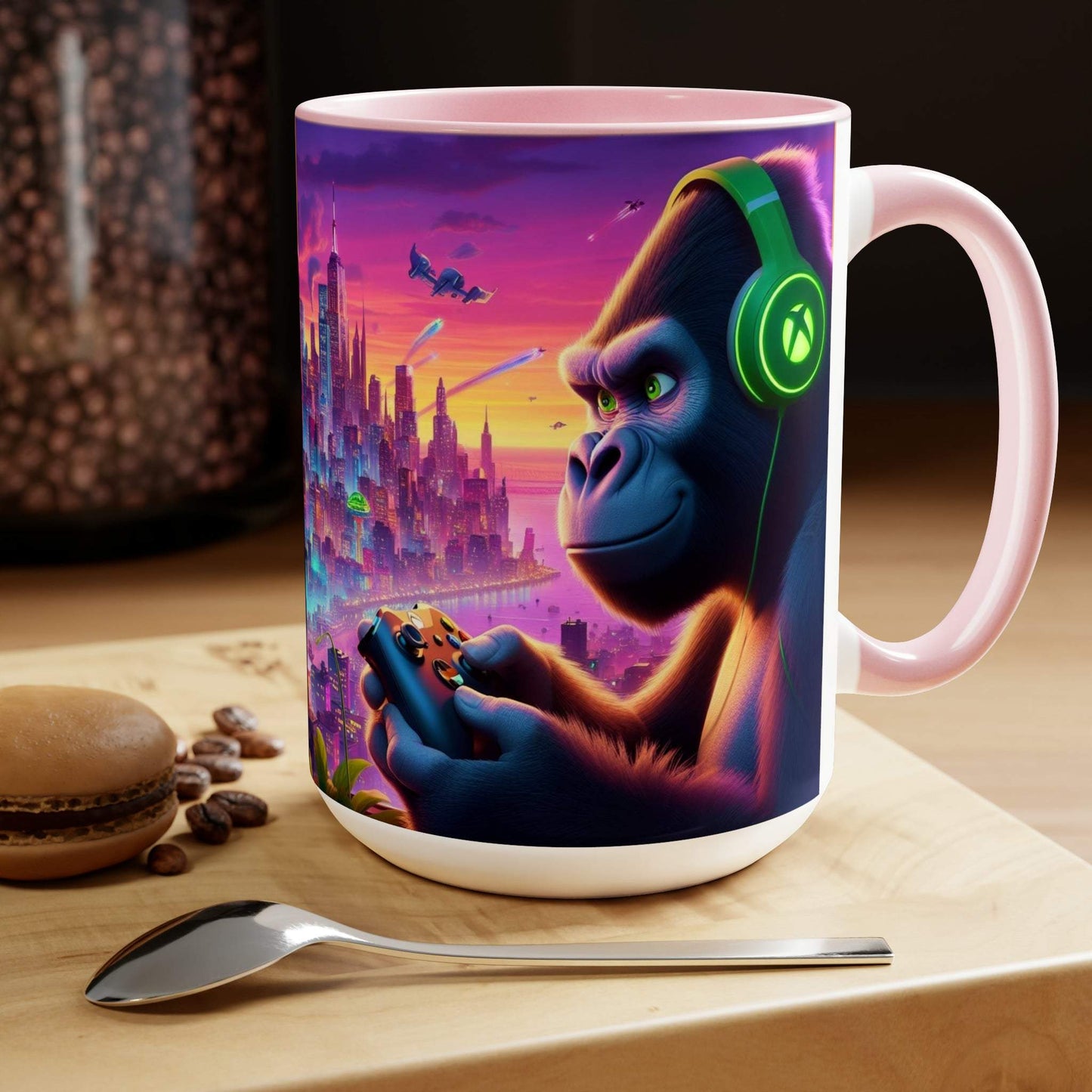 monkey mug, gaming mug