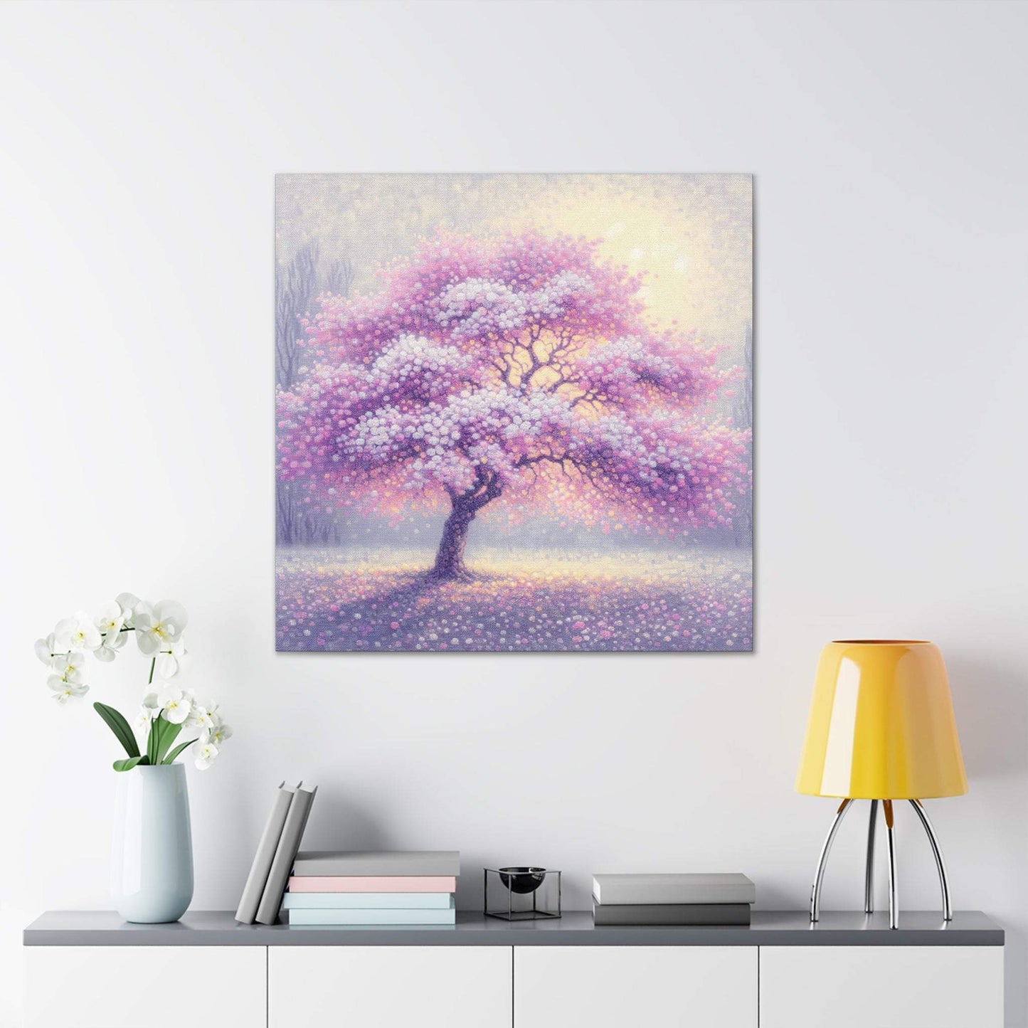 blossom artwork, cherry blossom wall art, blossom canvas